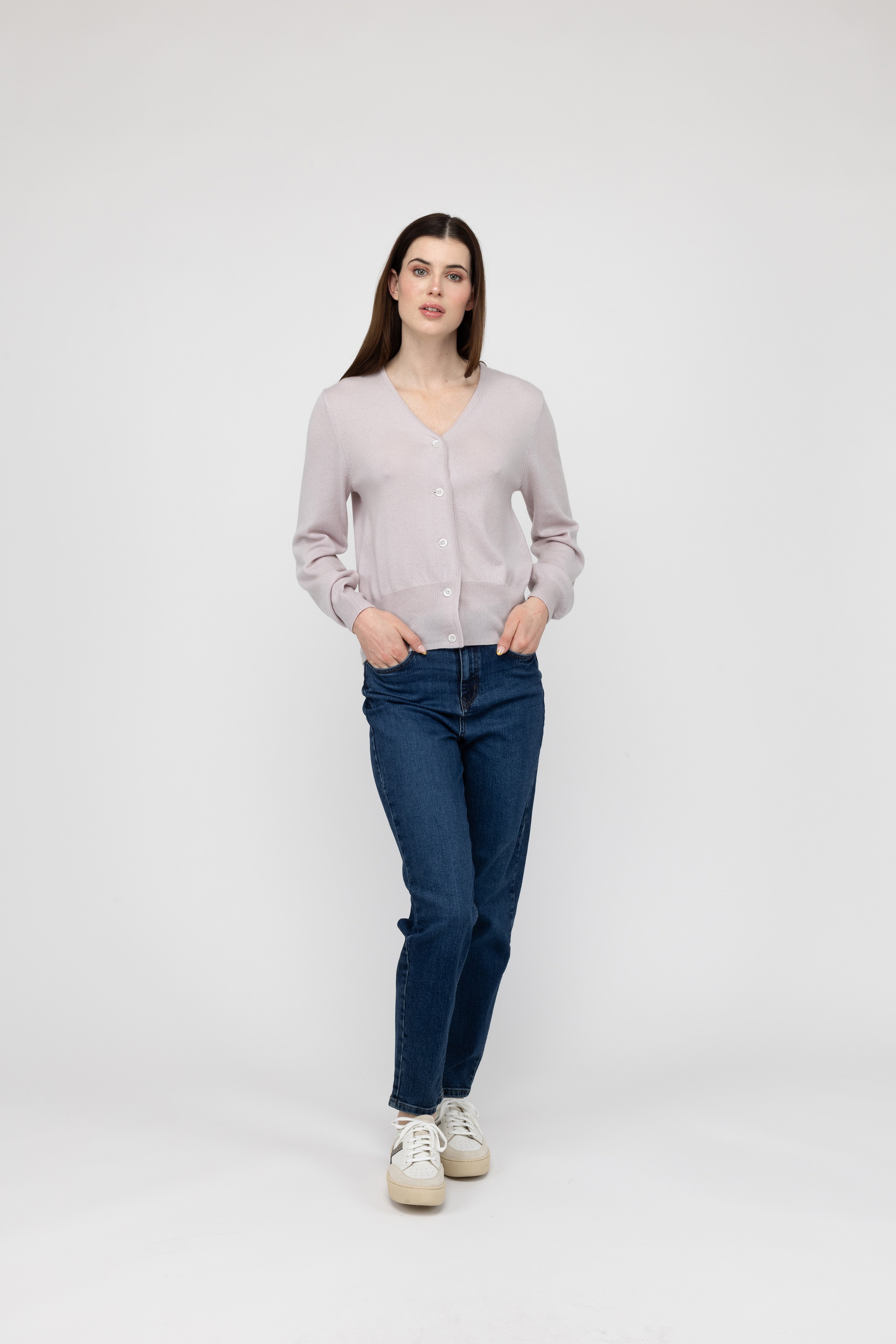 Van Kukil Cashmere Button-Up Cardigan