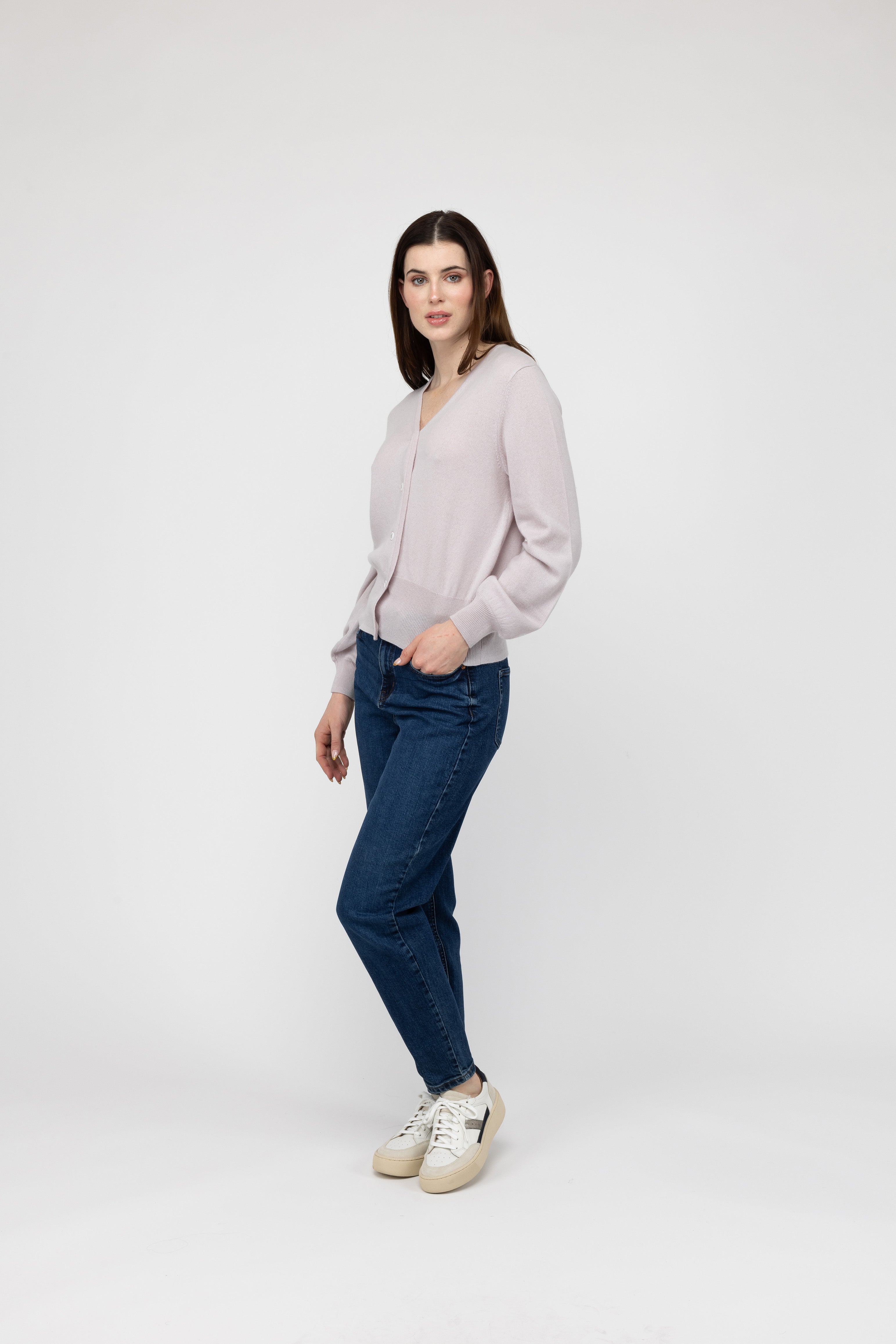 Van Kukil Cashmere Button-Up Cardigan