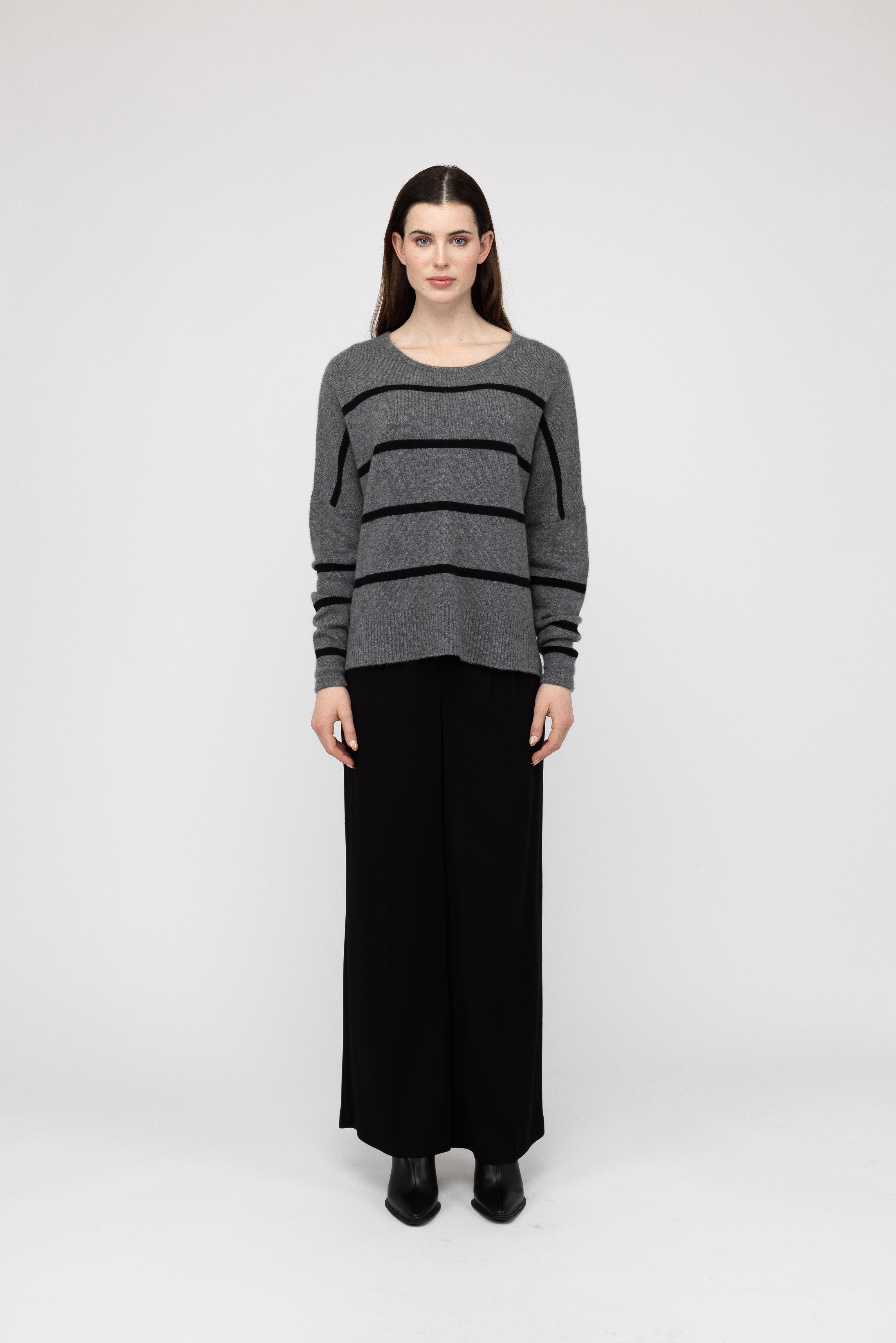 Van Kukil Striped Crewneck Sweater
