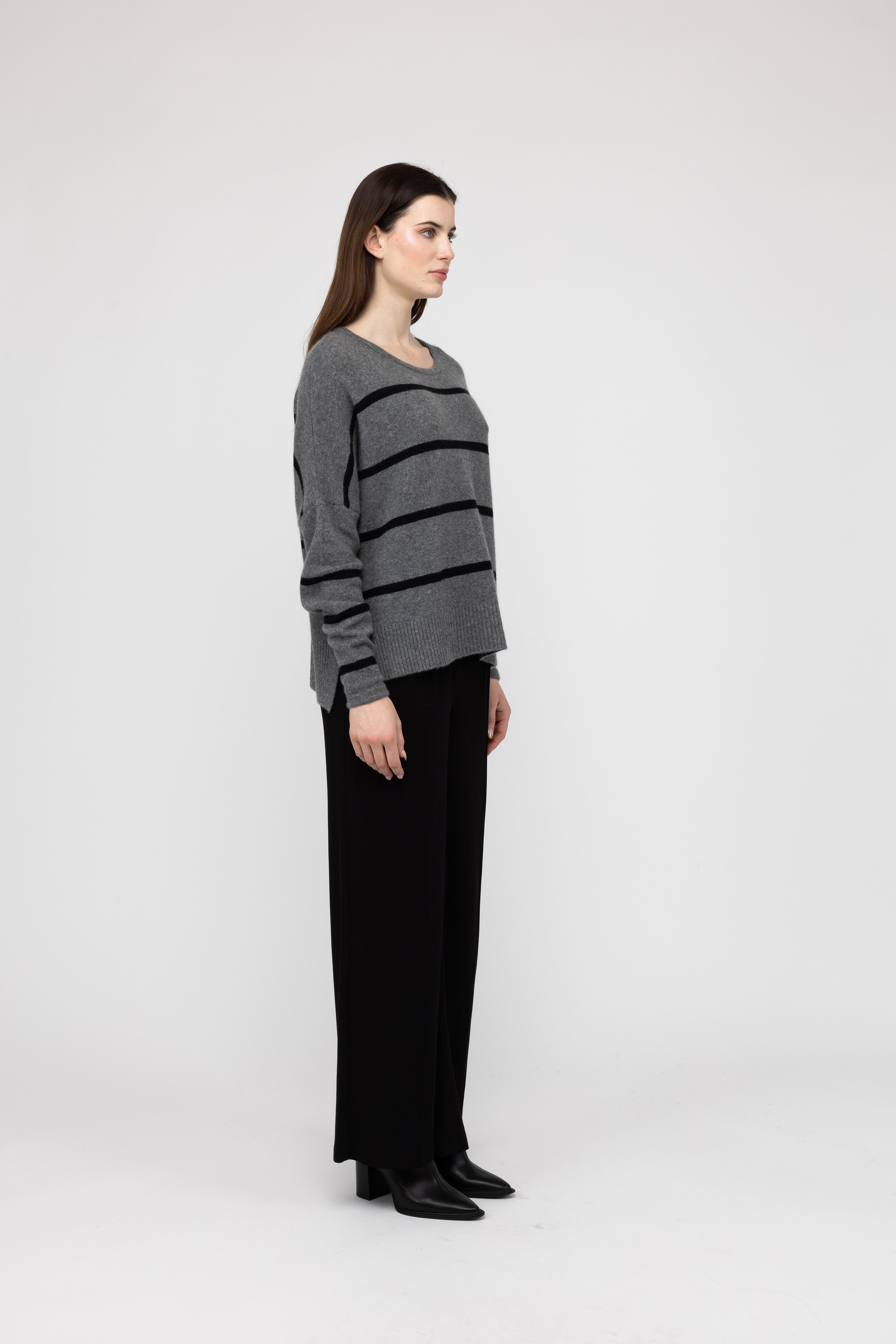 Van Kukil Striped Crewneck Sweater