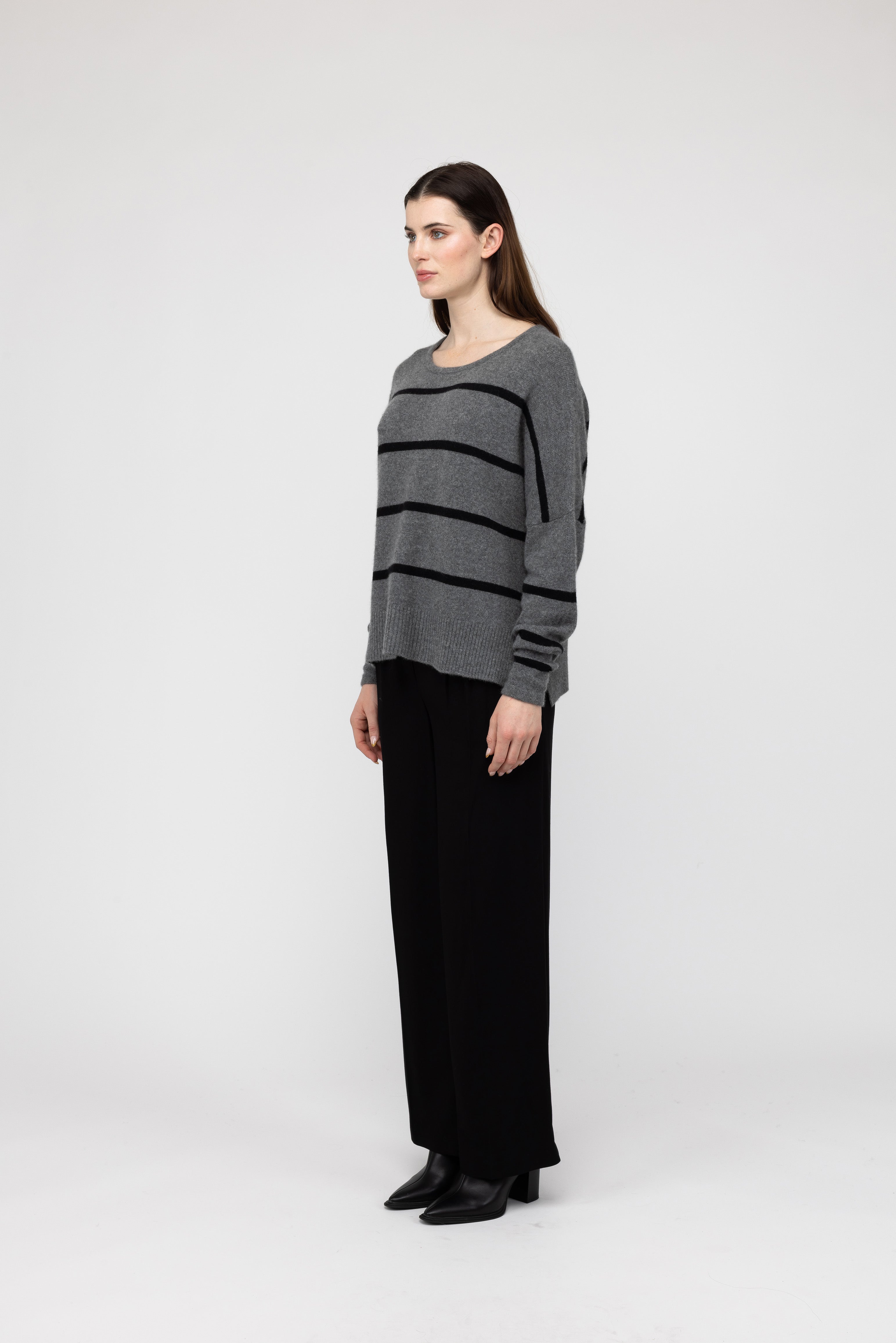 Van Kukil Striped Crewneck Sweater