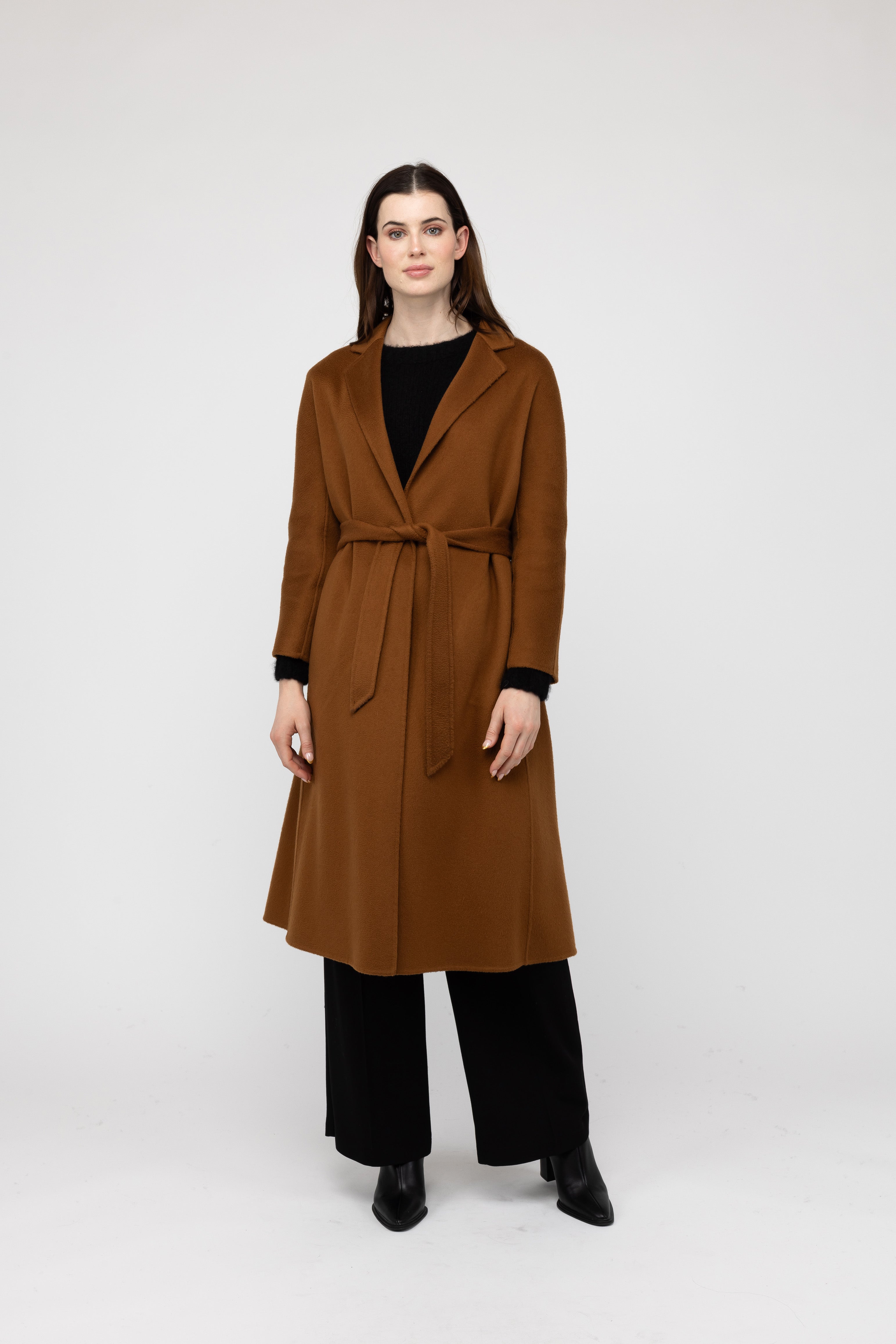 VAN KUKIL LONG COAT WITH SIDE POCKETS