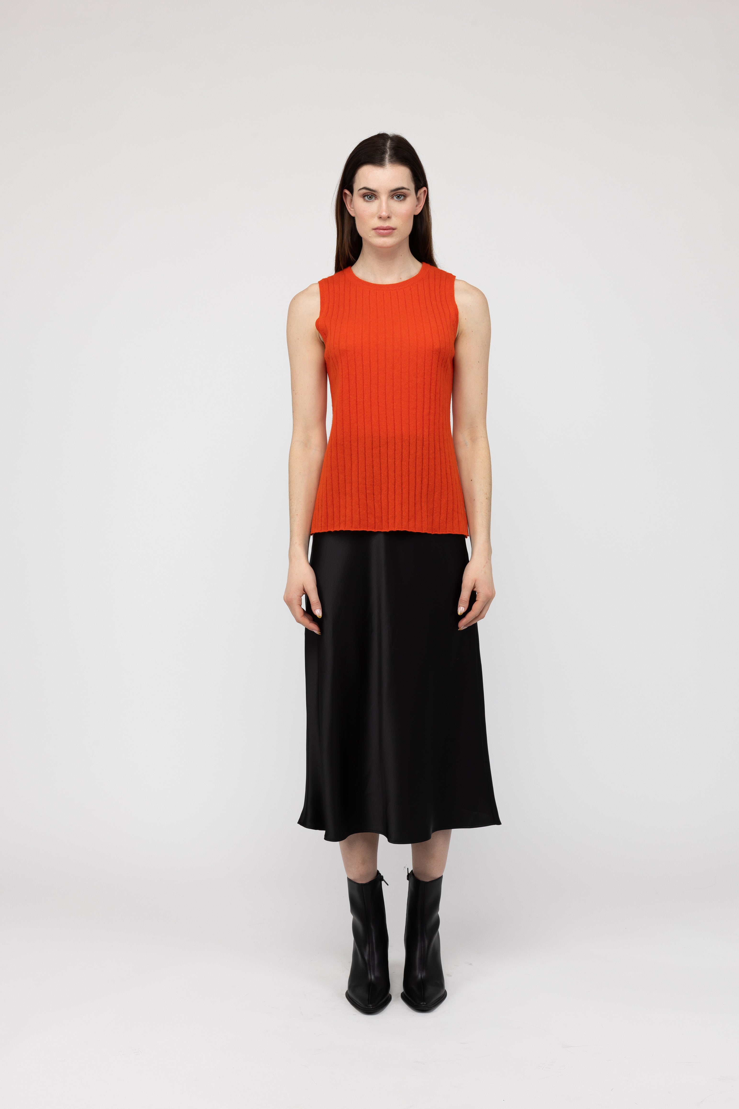 VAN KUKIL CASHMERE RIB TANK TOP