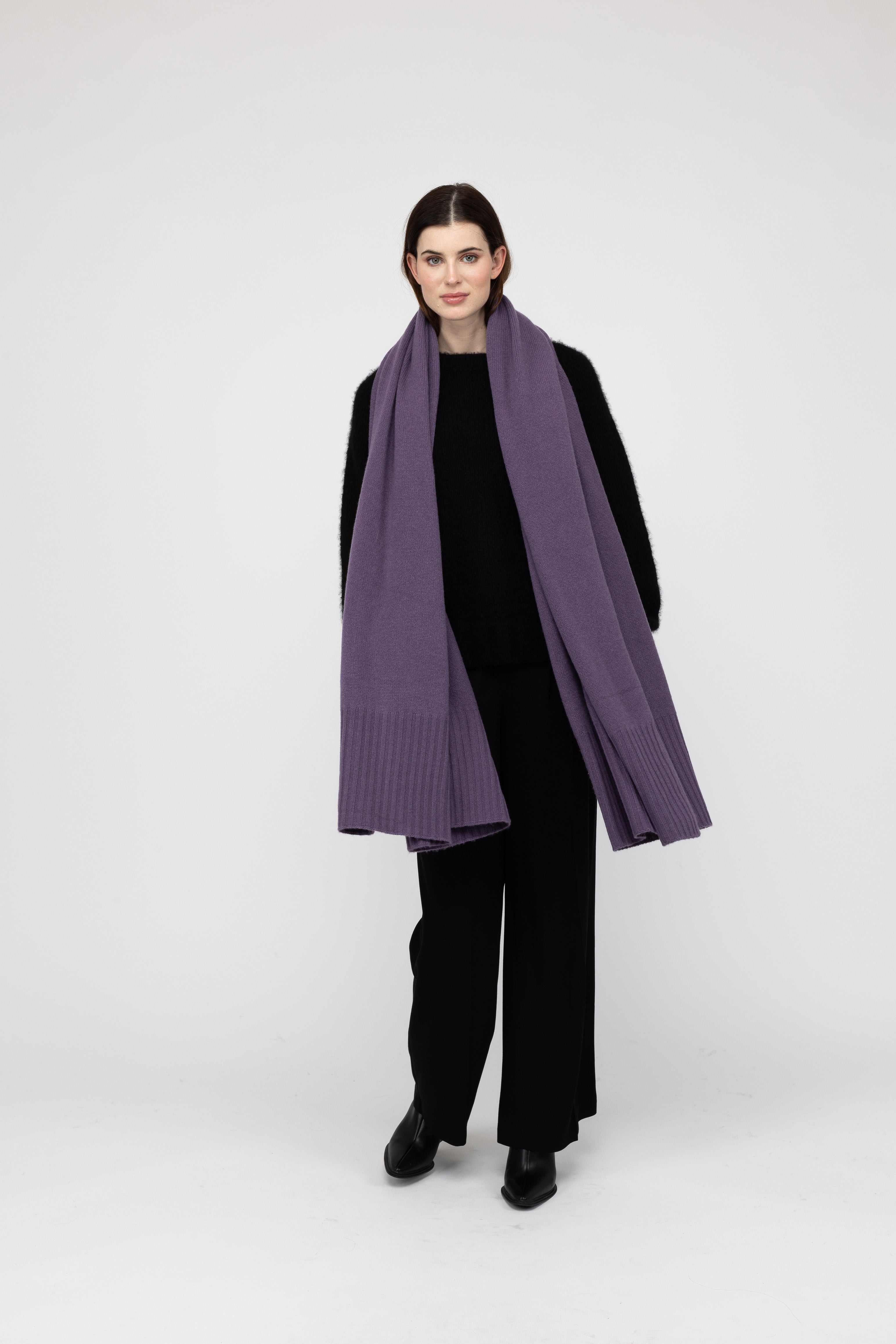 Van Kukil Cashmere Ribbed Scarf