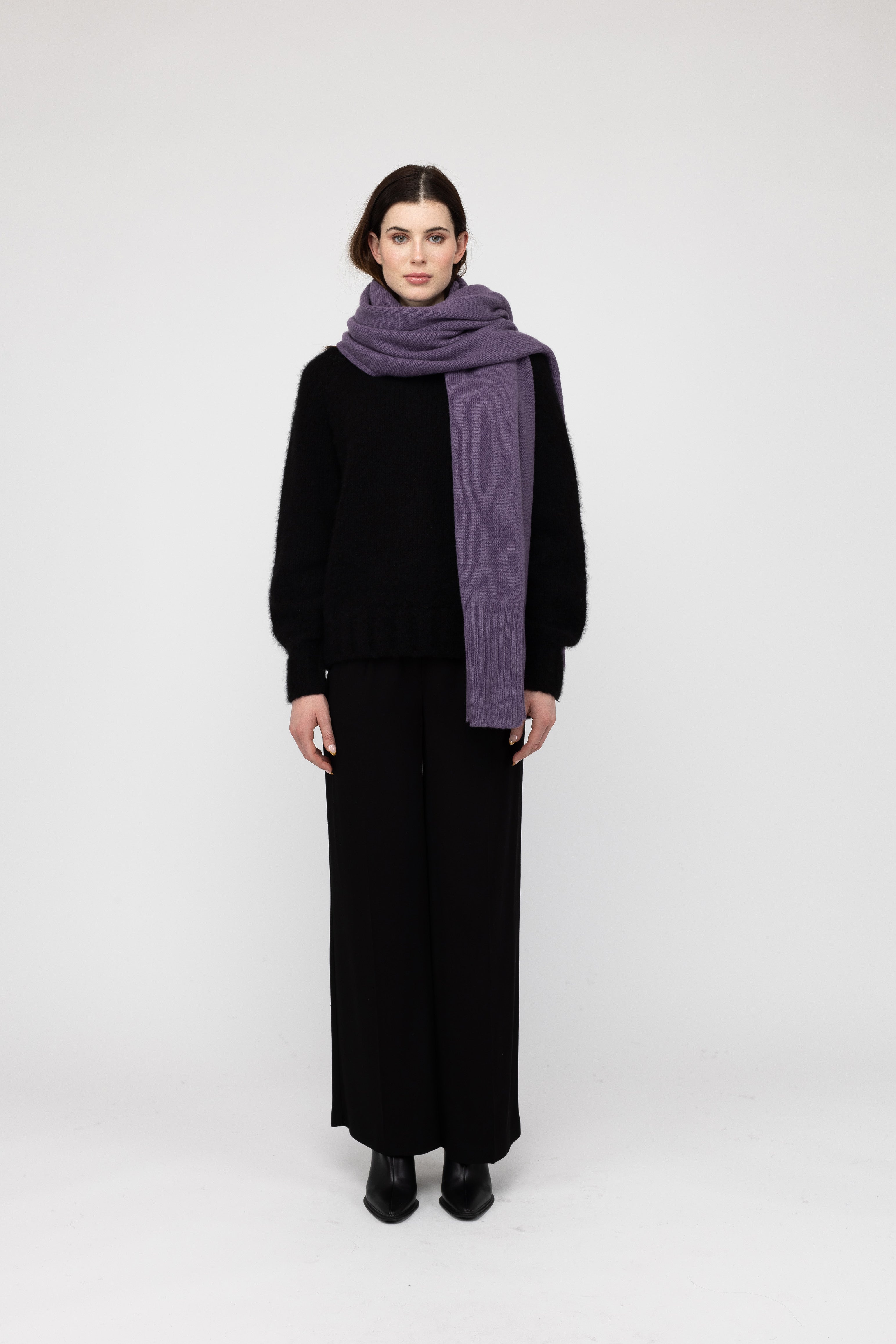 Van Kukil Cashmere Ribbed Scarf