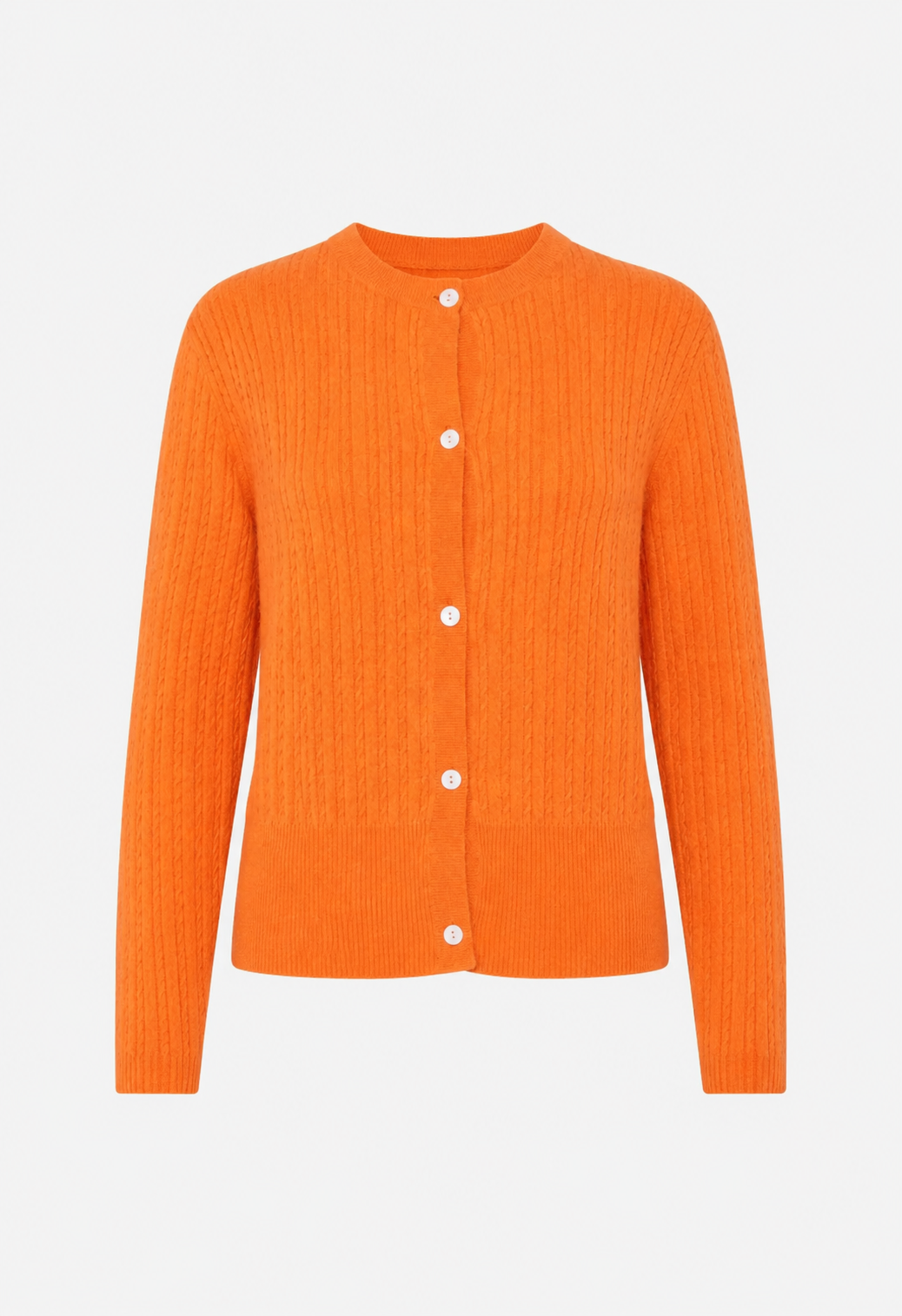 Van Kukil Textured Crew Neck Cardigan