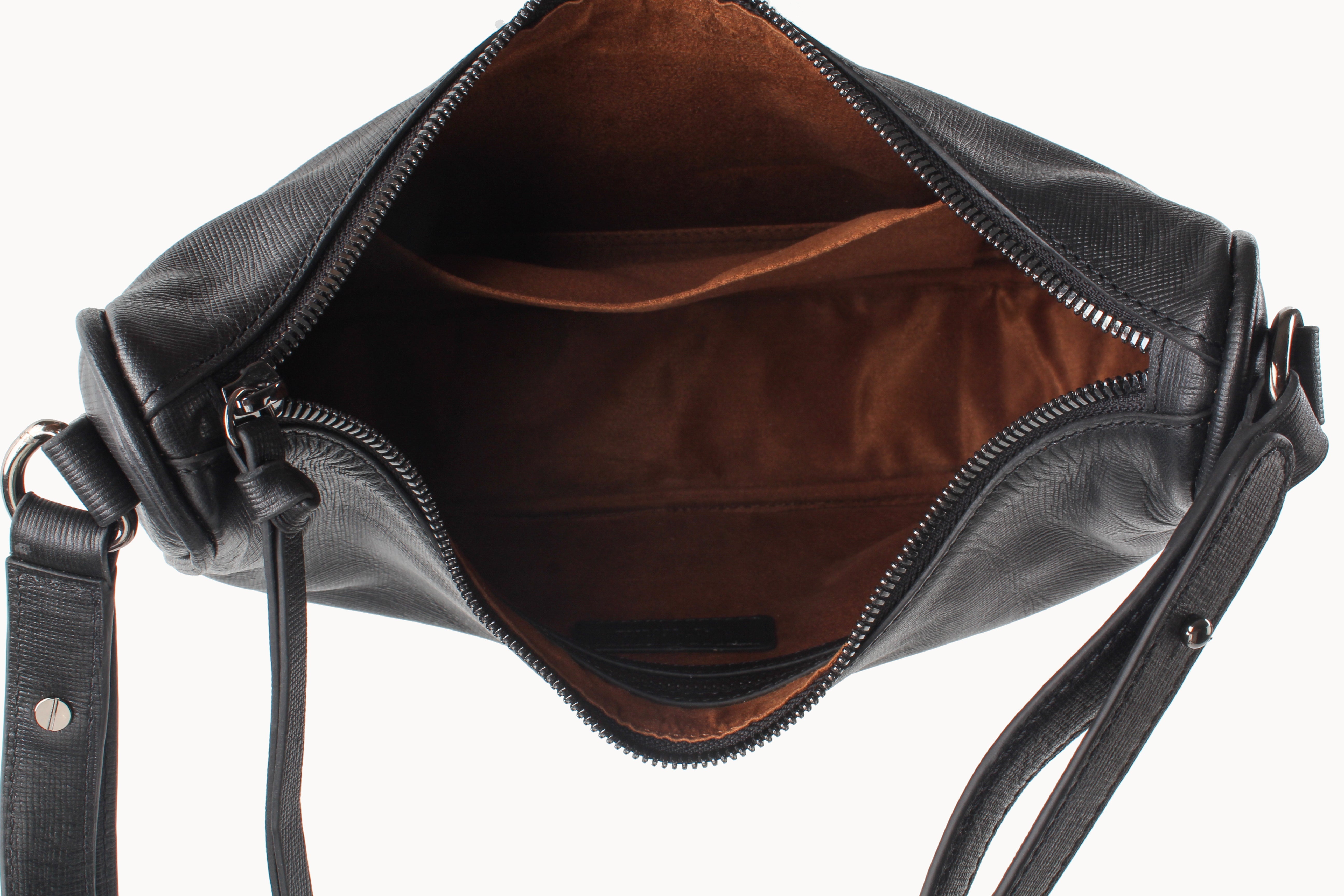 VAN KUKIL SAFFIANO LEATHER MINI SHOULDER BAG