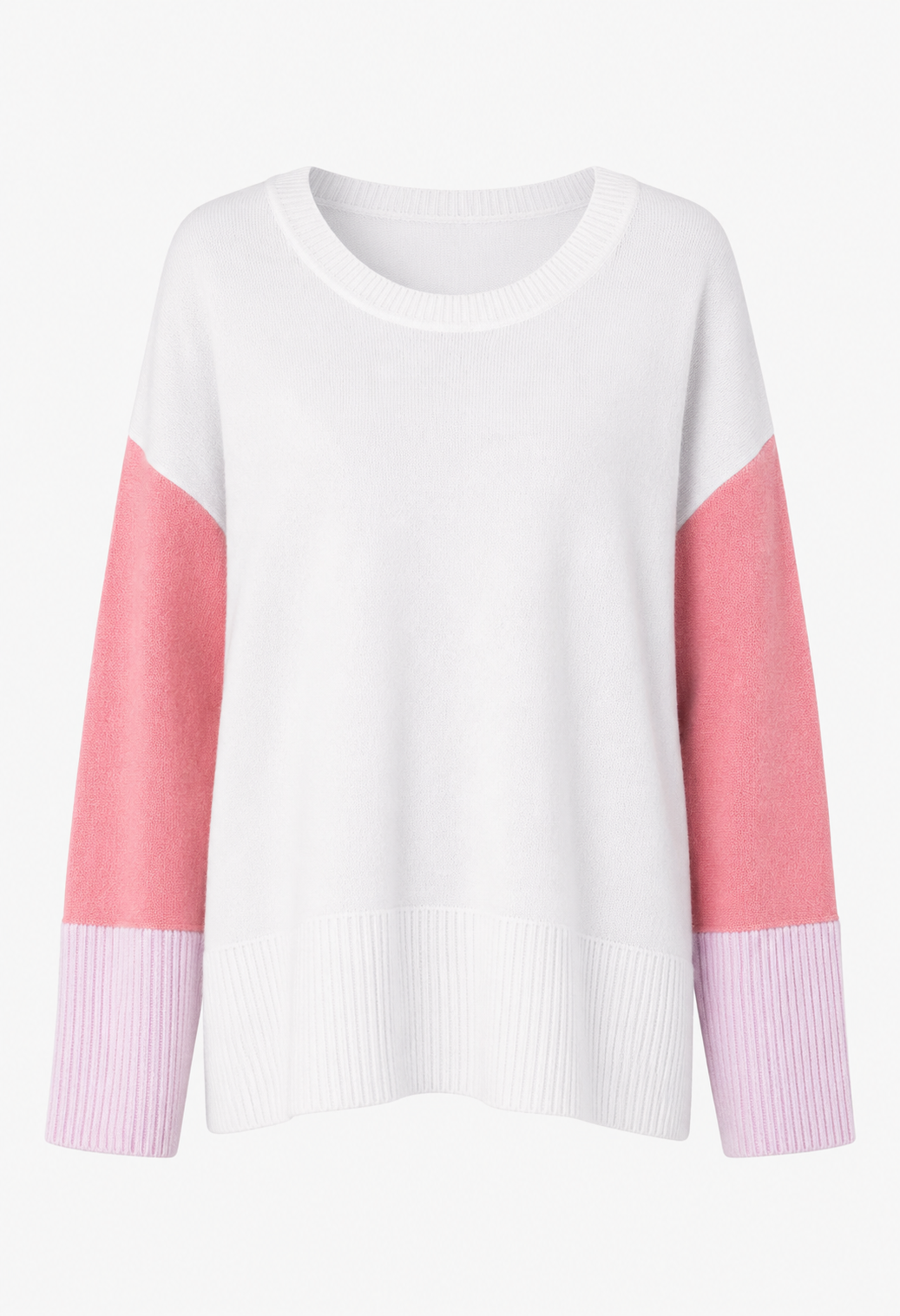 Cashmere Colorblock Crewneck Sweater