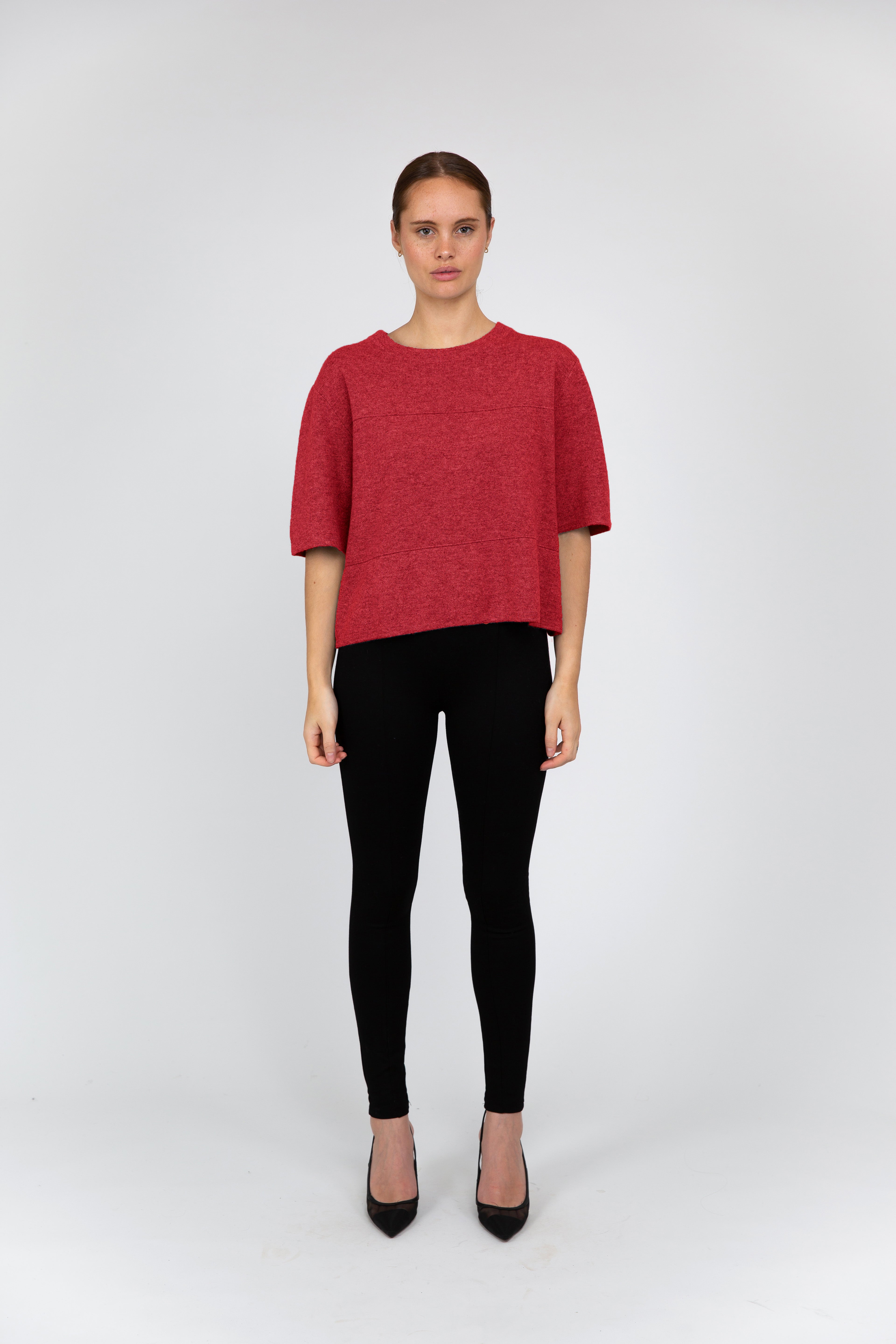 VAN KUKIL ROUND NECK HALF SLEEVES JUMPER