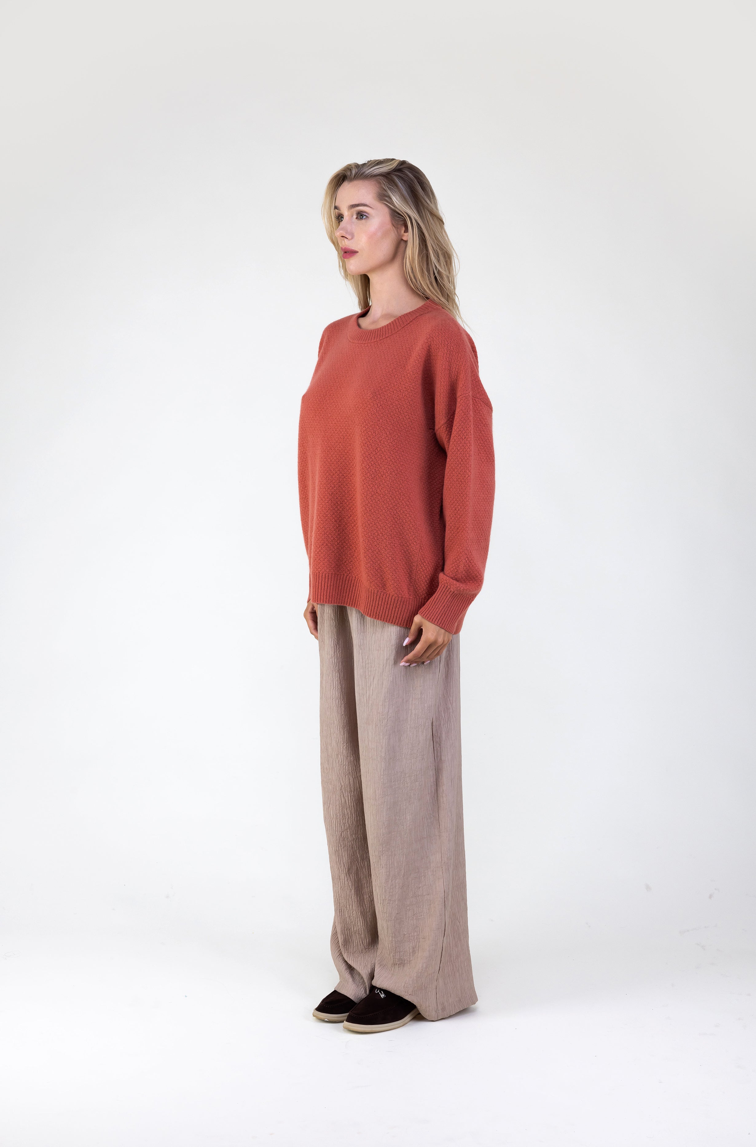 Van Kukil Textured Crewneck Sweater