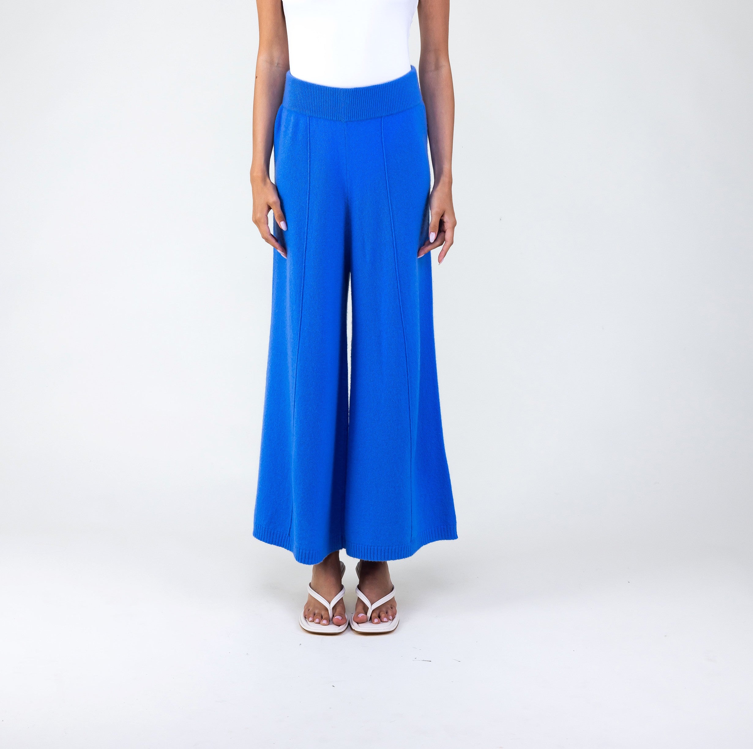 Van Kukil Wide-Leg Cashmere Pants