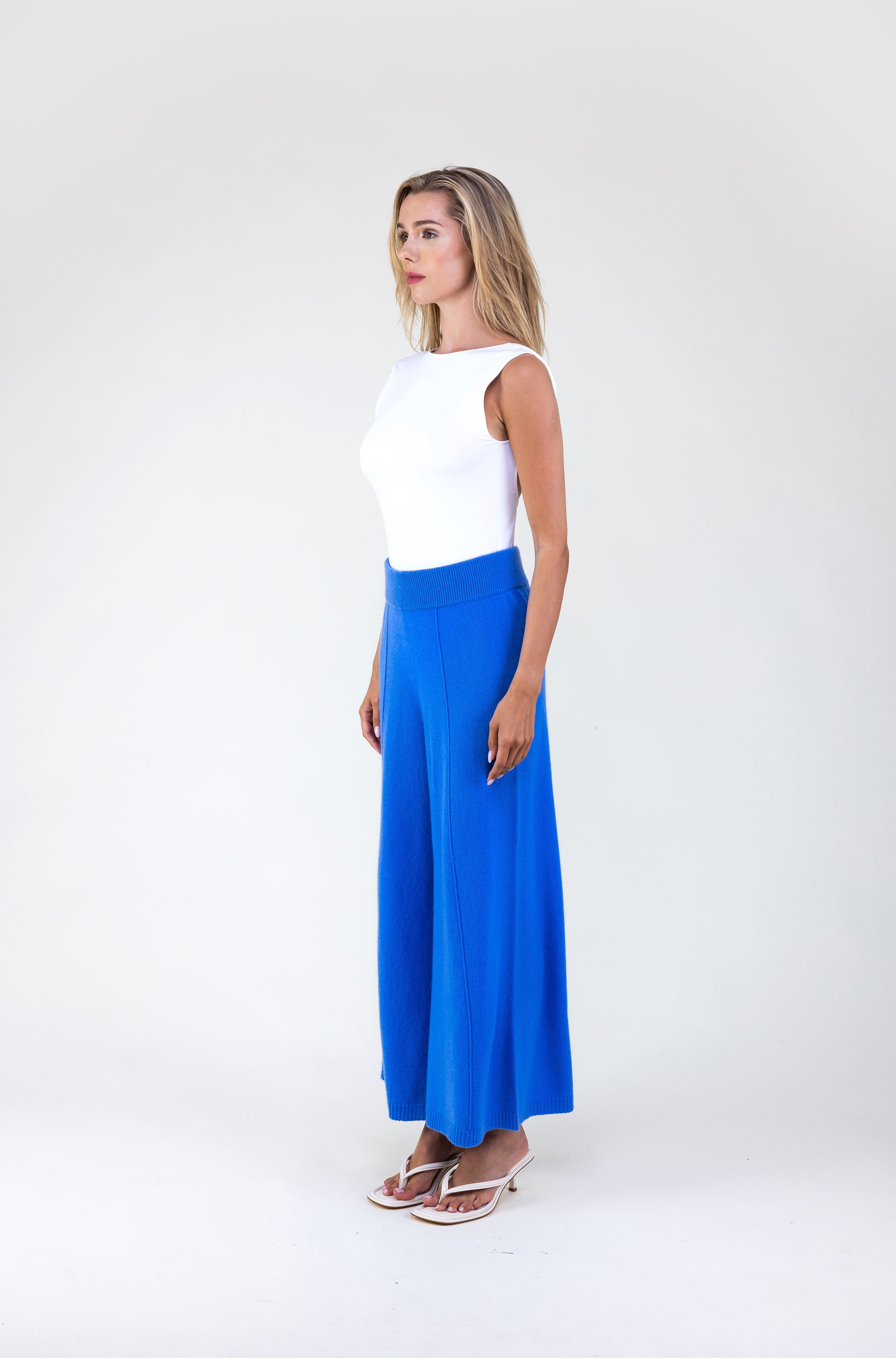 Van Kukil Wide-Leg Cashmere Pants