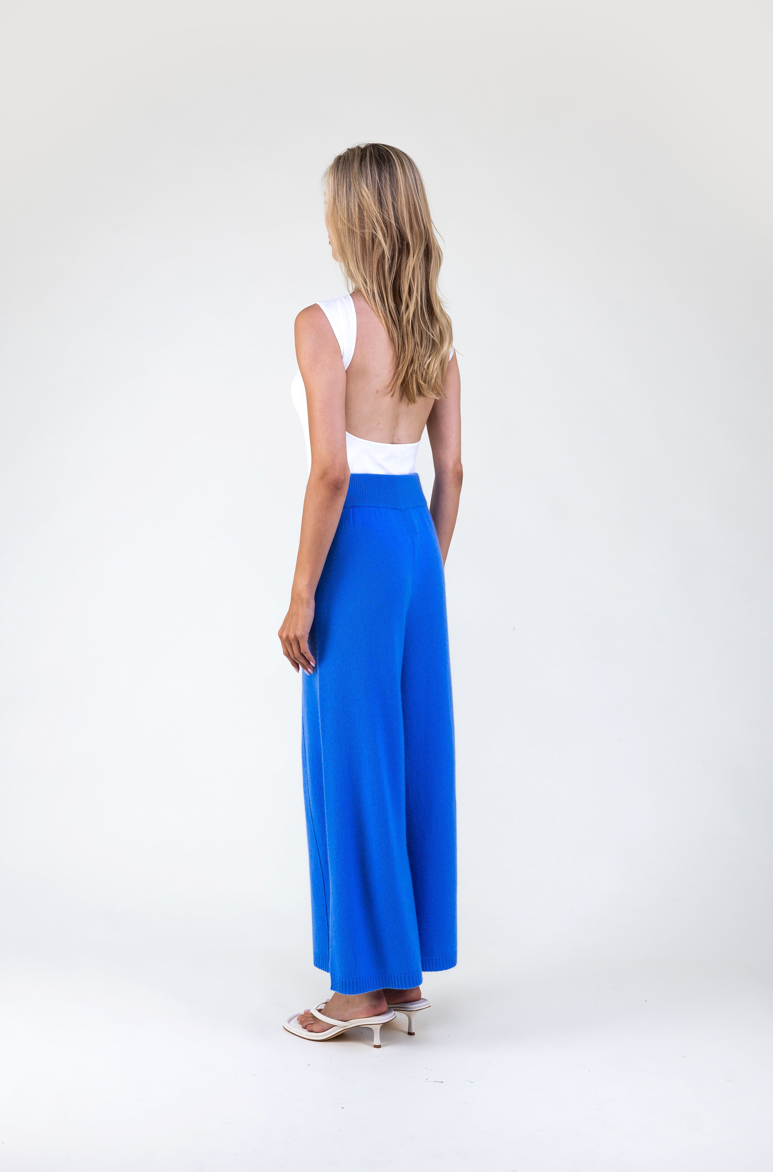 Van Kukil Wide-Leg Cashmere Pants
