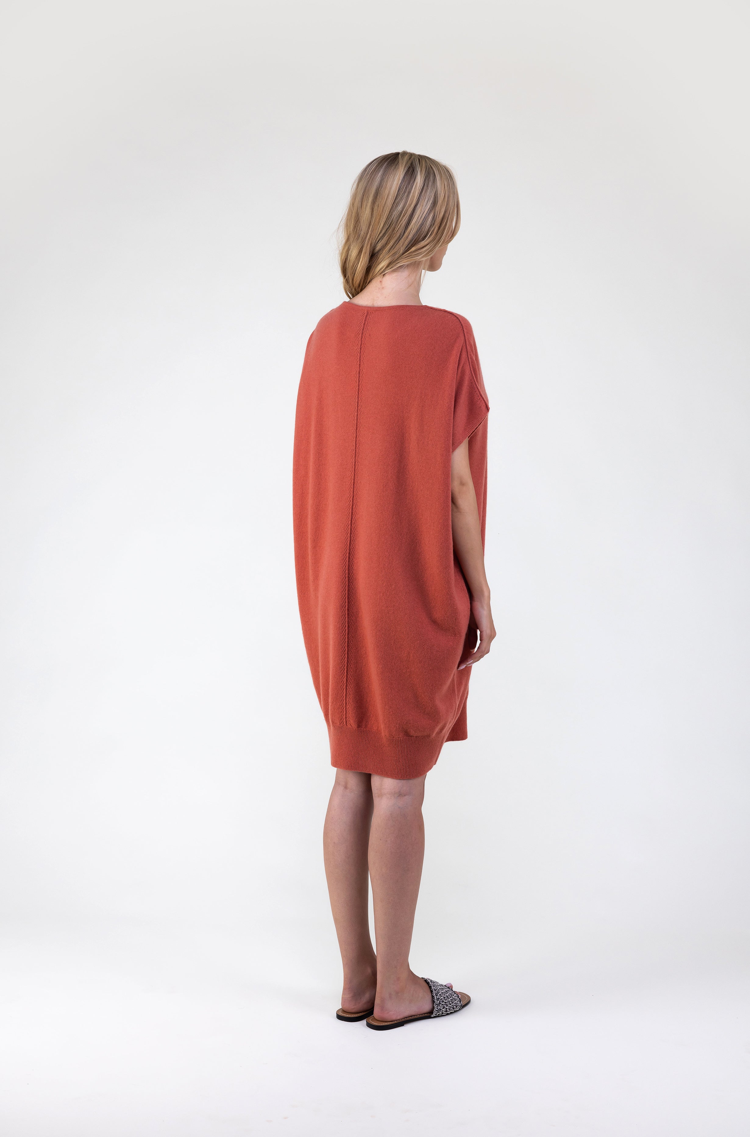 Van Kukil Cashmere V-Neck Tunic Dress