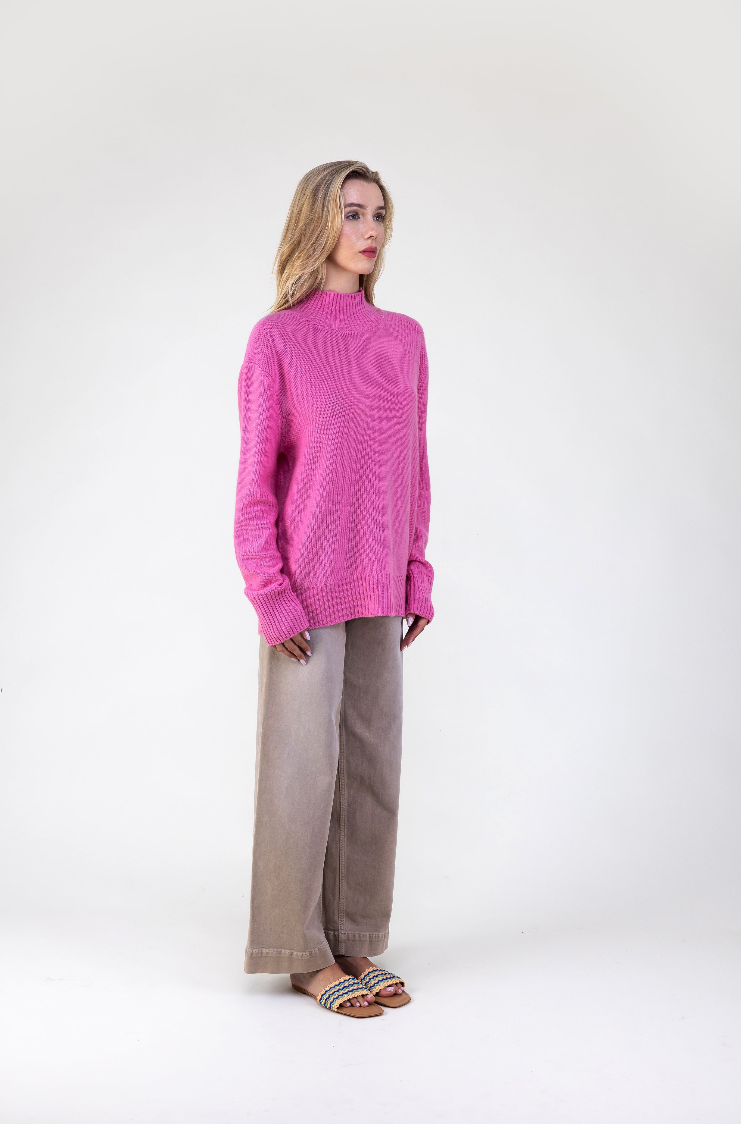 Van Kukil Mock Neck Cashmere Sweater