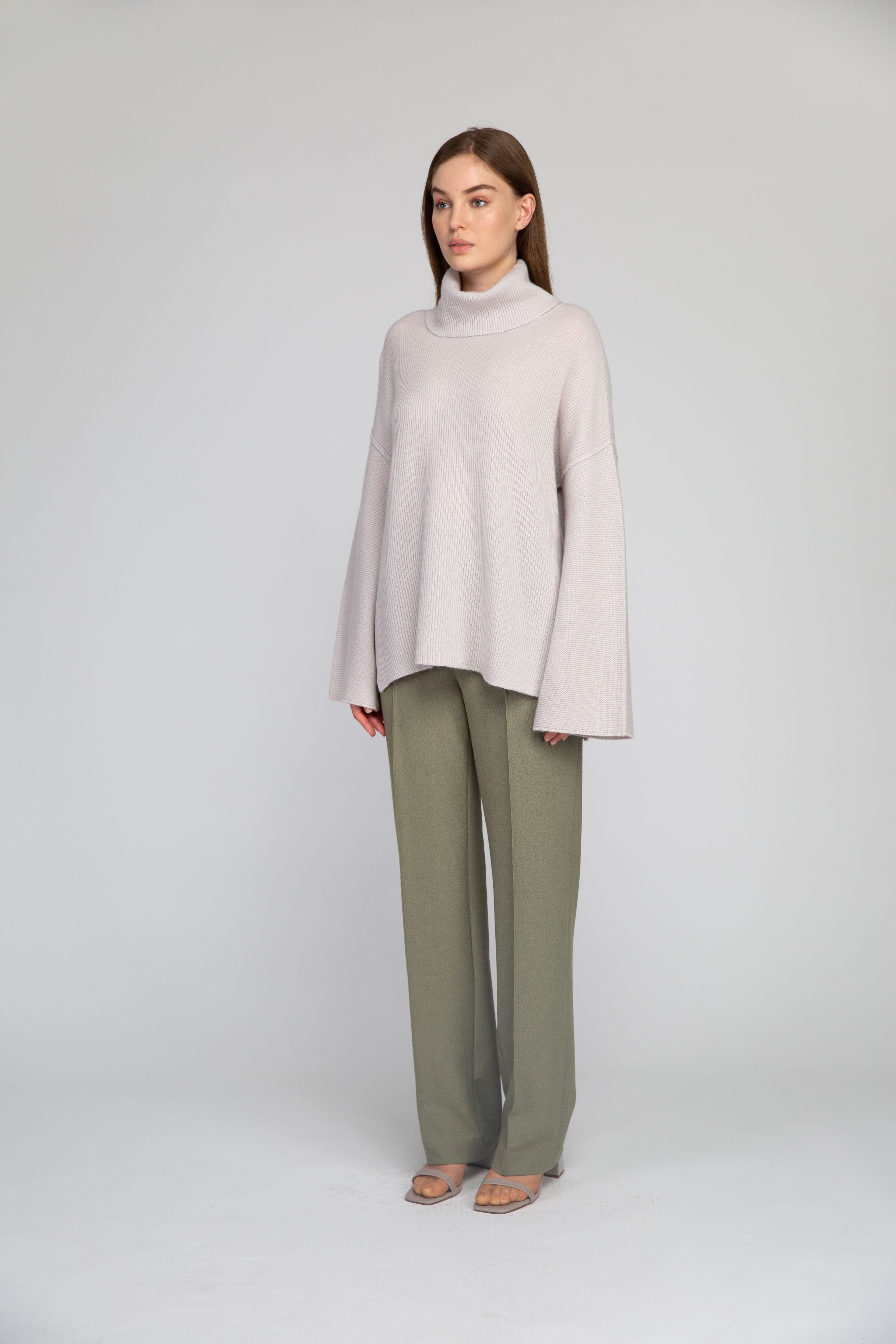 Van Kukil Oversized Funnel Neck Jumper