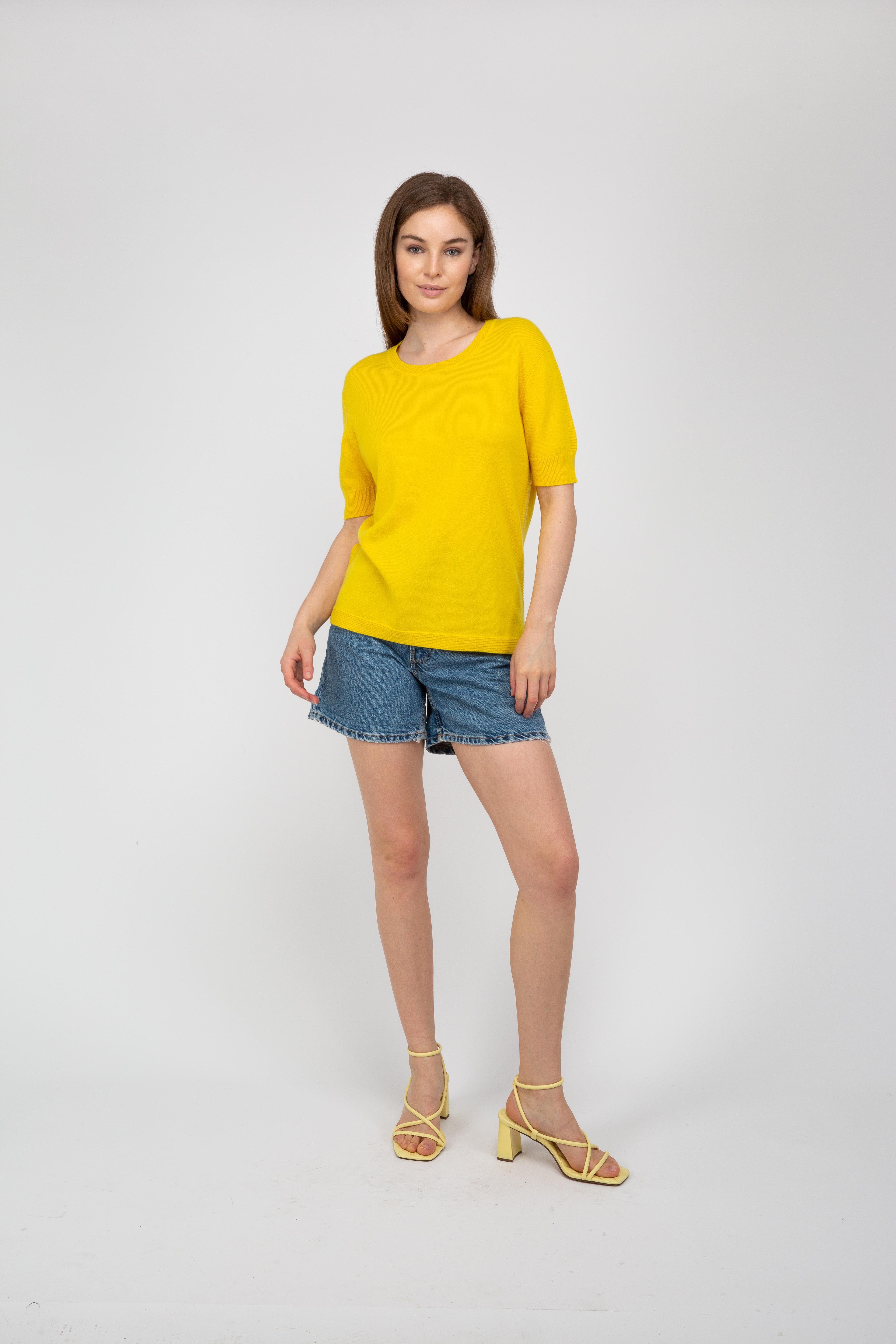 Van Kukil Cashmere Short Sleeve Jumper