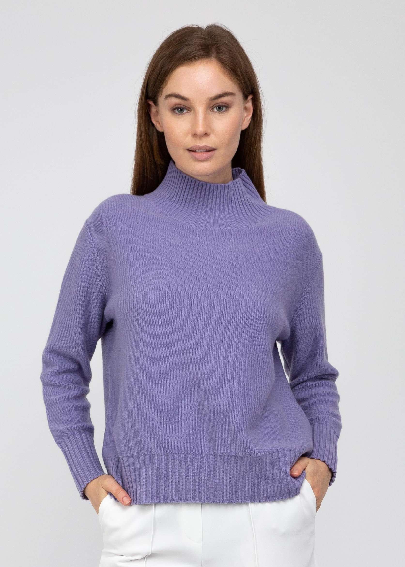 VAN KUKIL CASHMERE HIGH NECK SWEATER