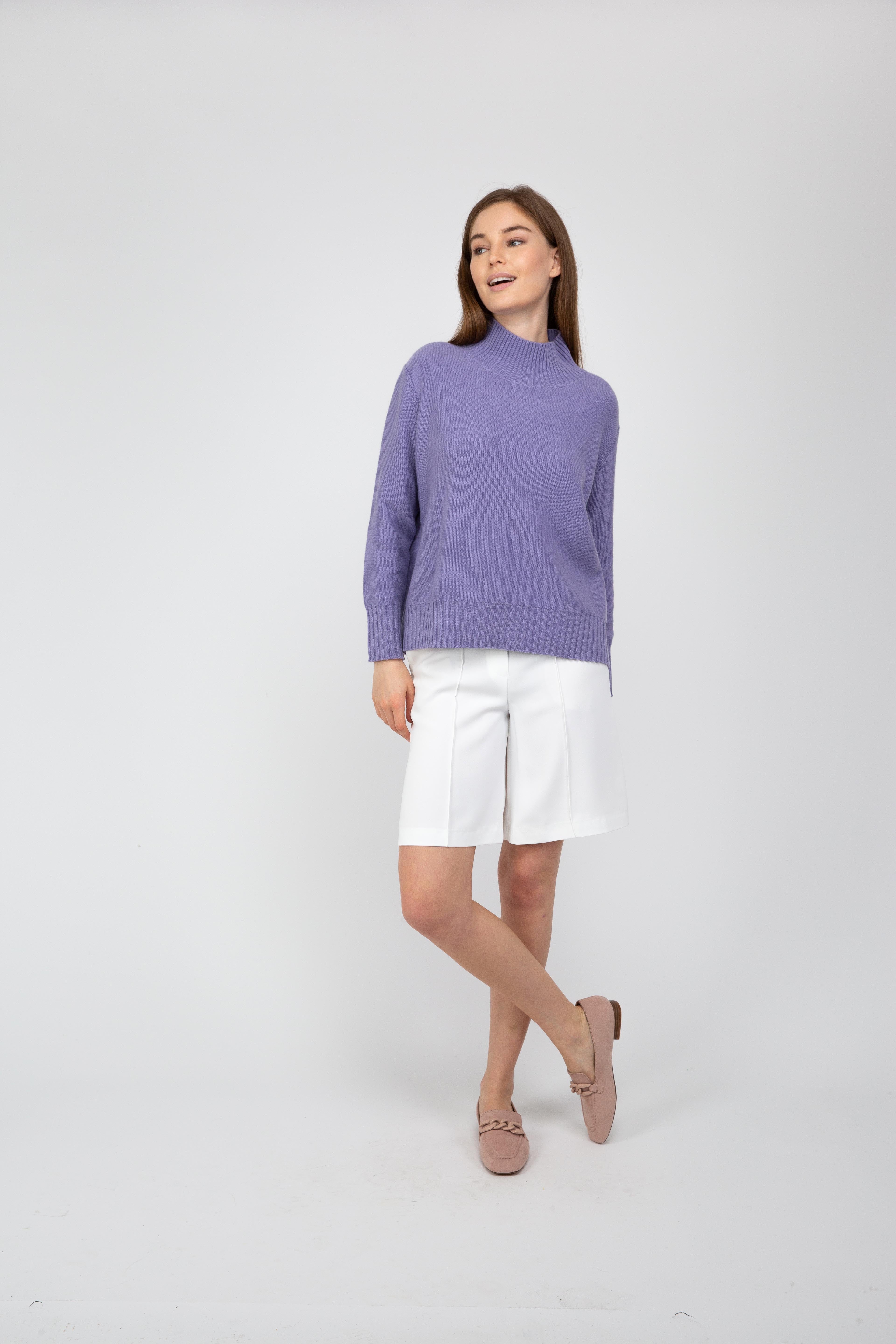 VAN KUKIL CASHMERE HIGH NECK SWEATER