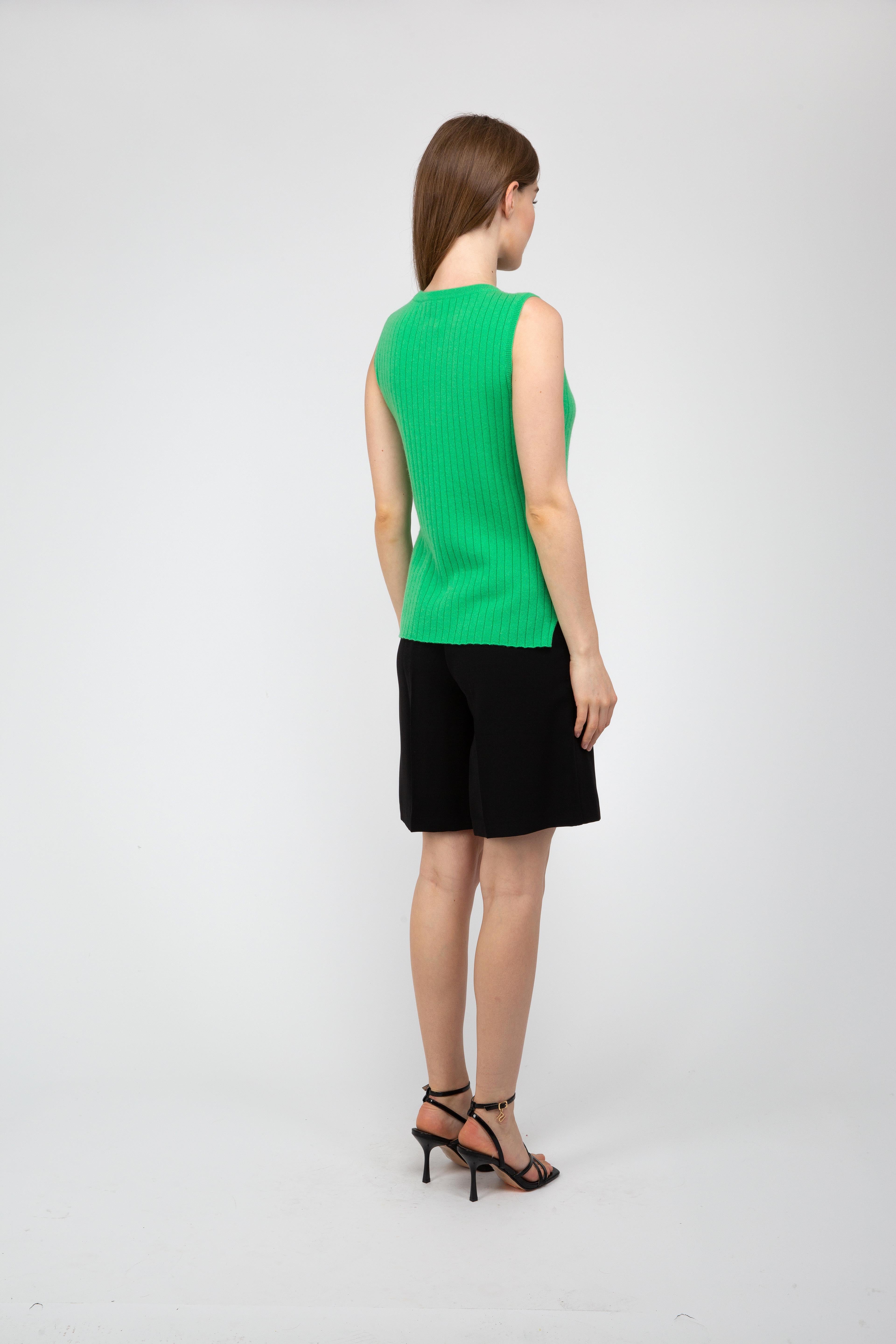 VAN KUKIL CASHMERE RIB TANK TOP