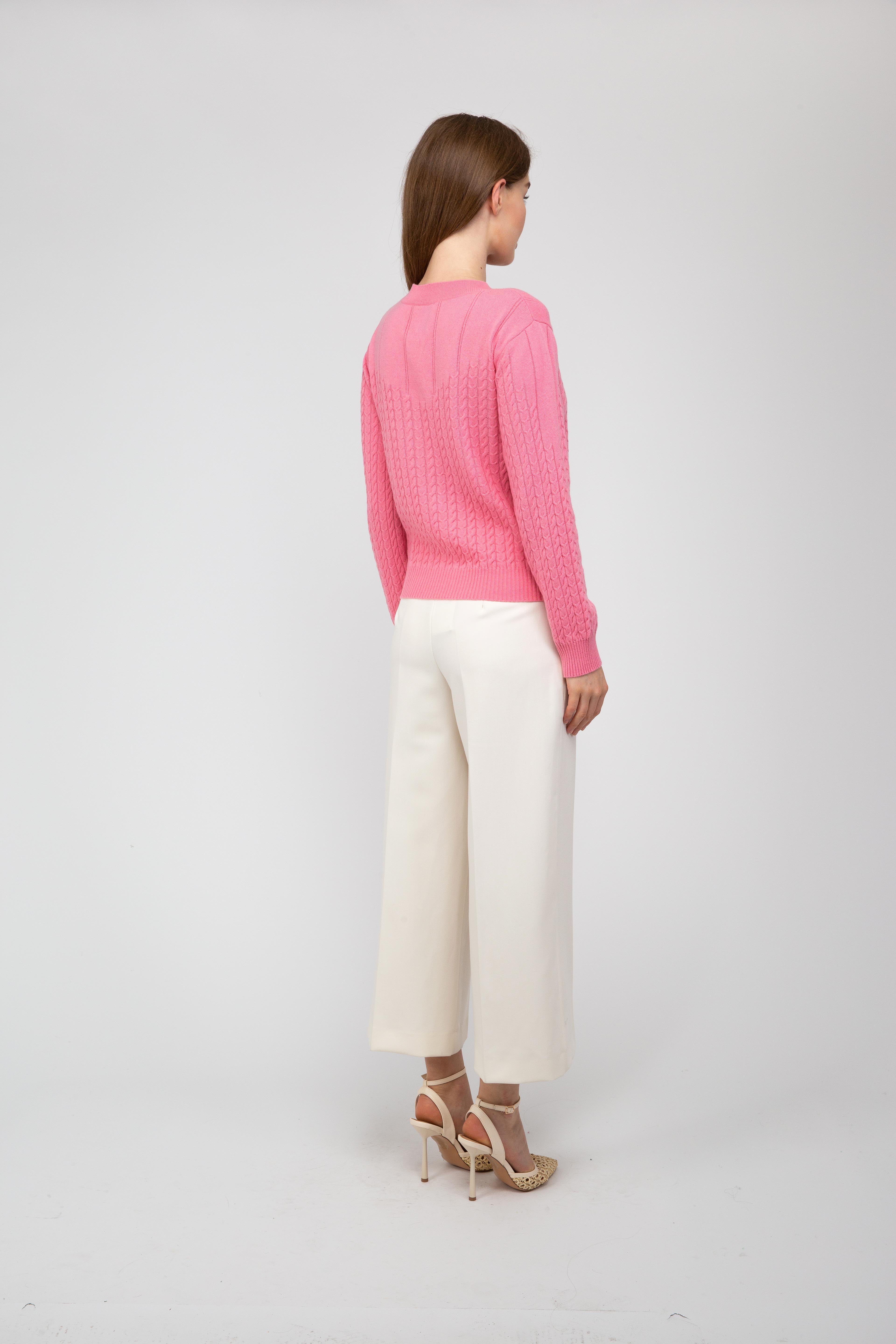 Van Kukil Cable Knit Cashmere Cardigan