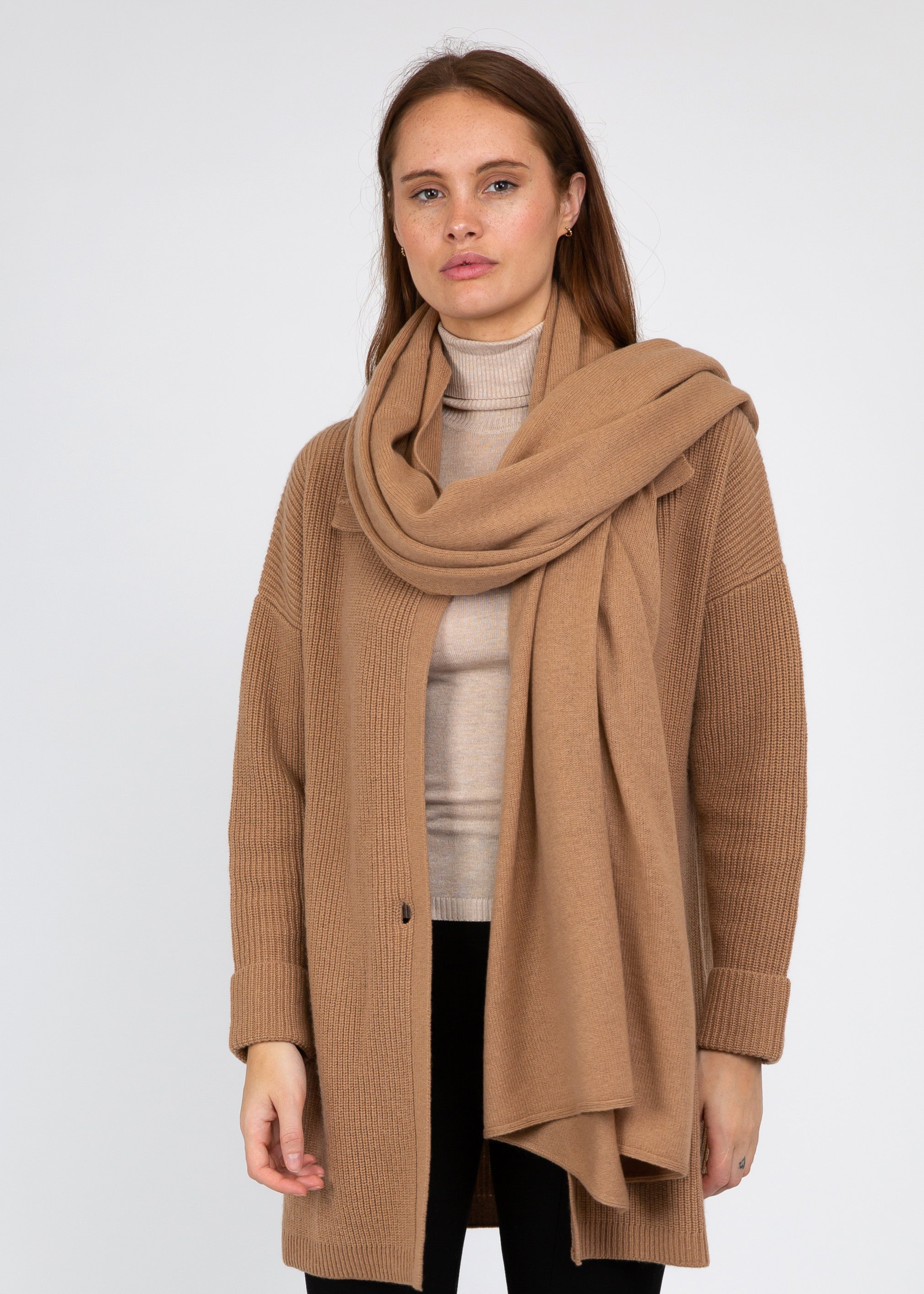 VAN KUKIL 100% CASHMERE LONG SCARF