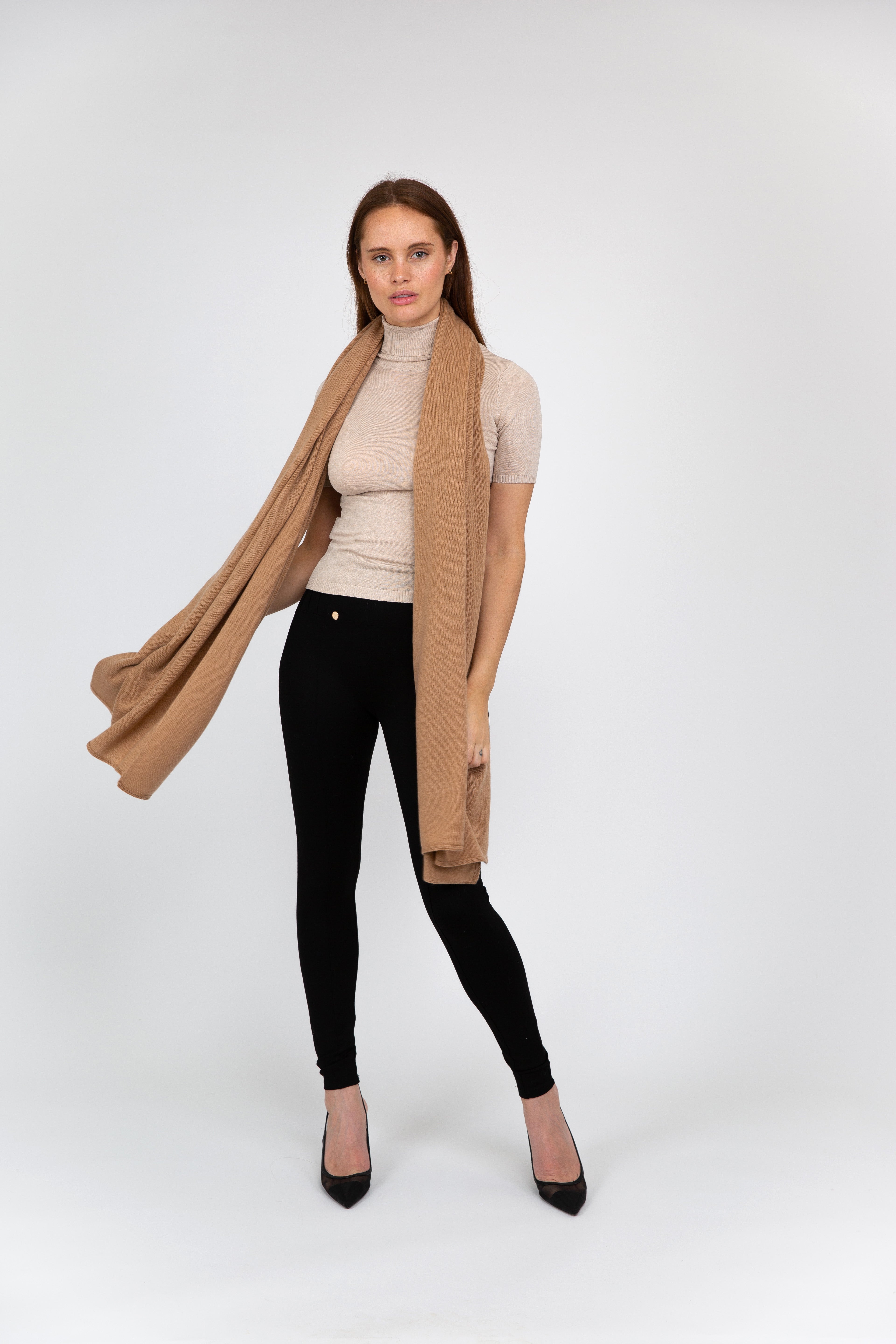 VAN KUKIL 100% CASHMERE LONG SCARF