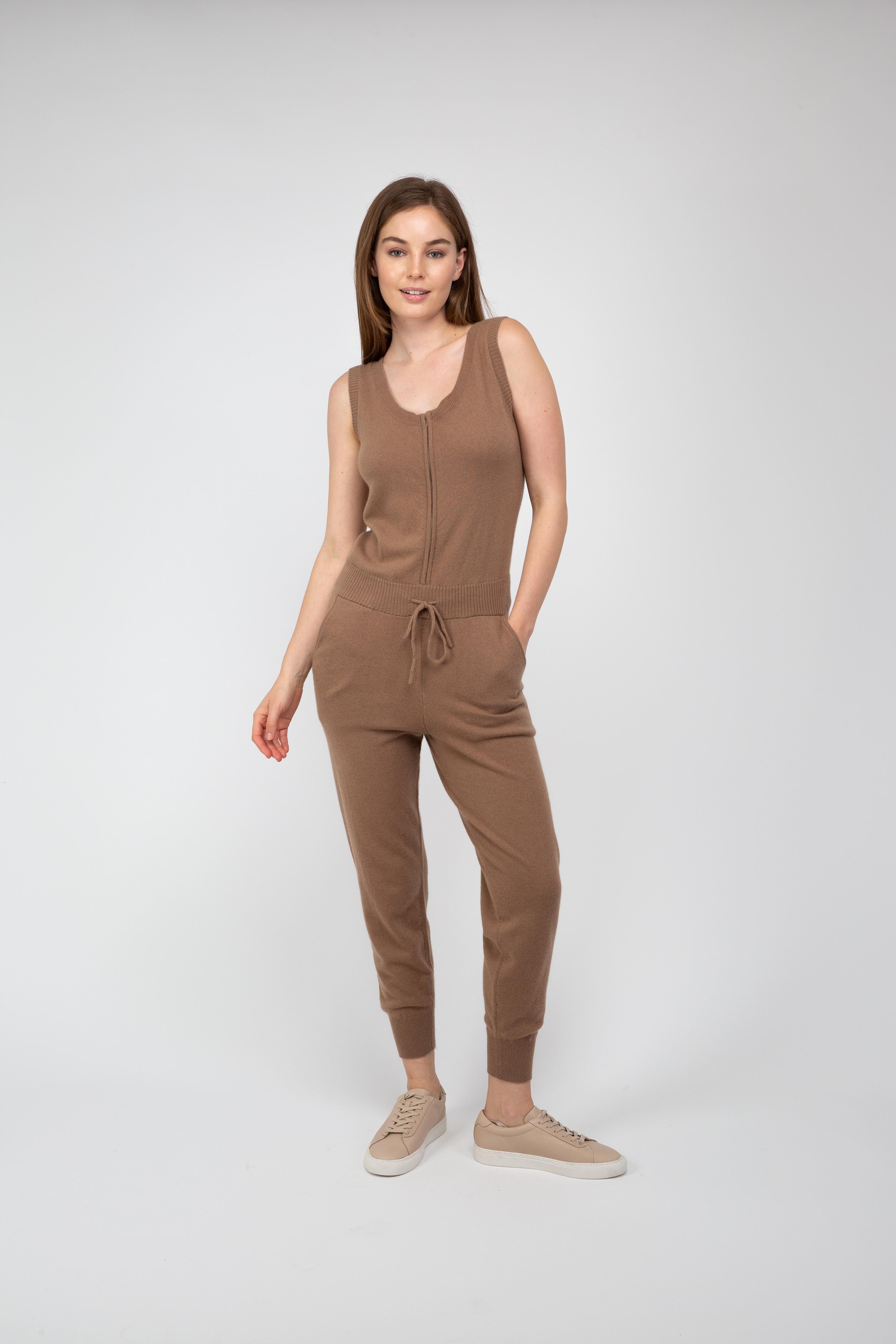 VAN KUKIL CASHMERE DRAWSTRING JUMPSUIT