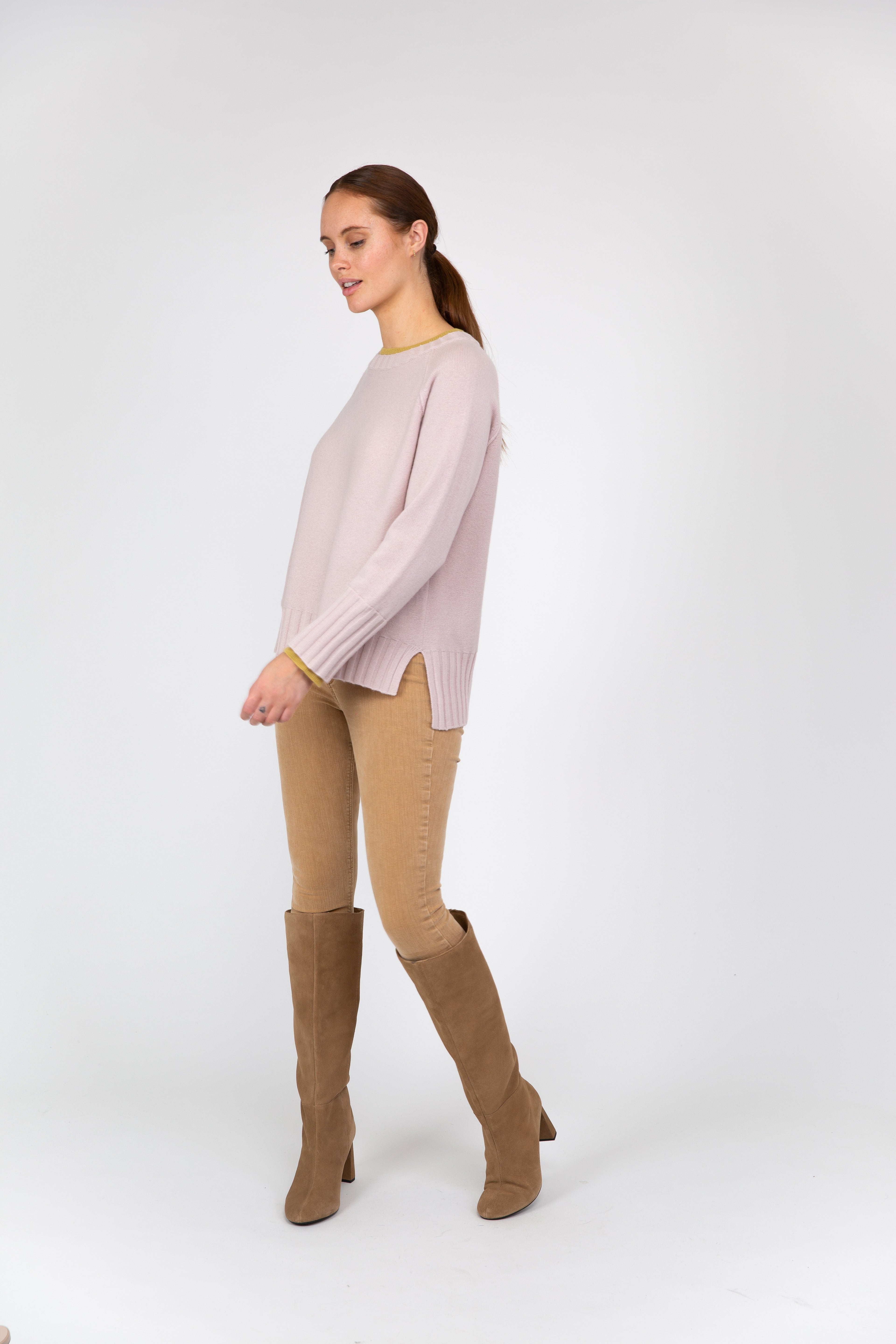 VAN KUKIL RIB NECK CREW JUMPER