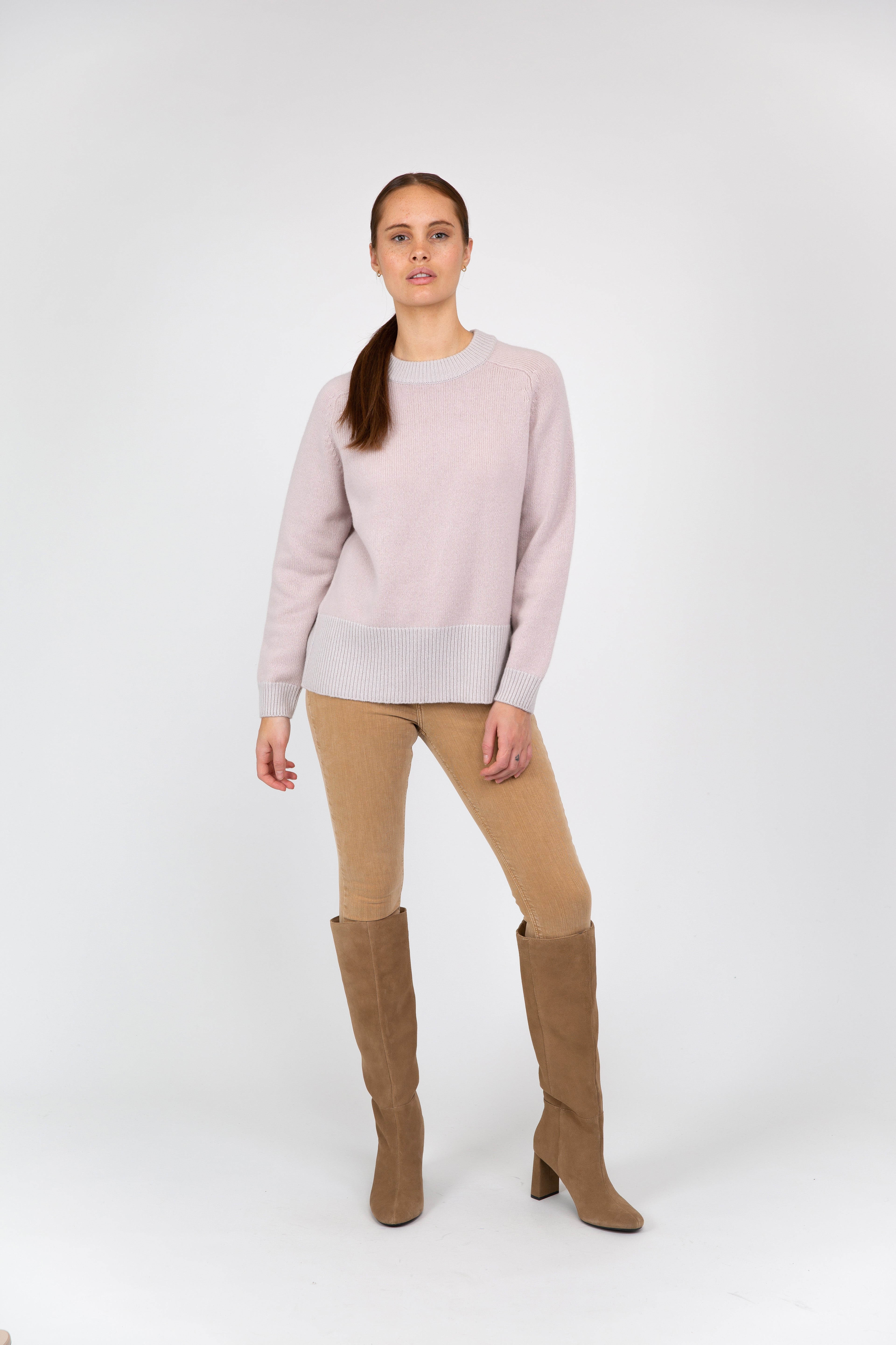 VAN KUKIL RIB NECK CREW JUMPER