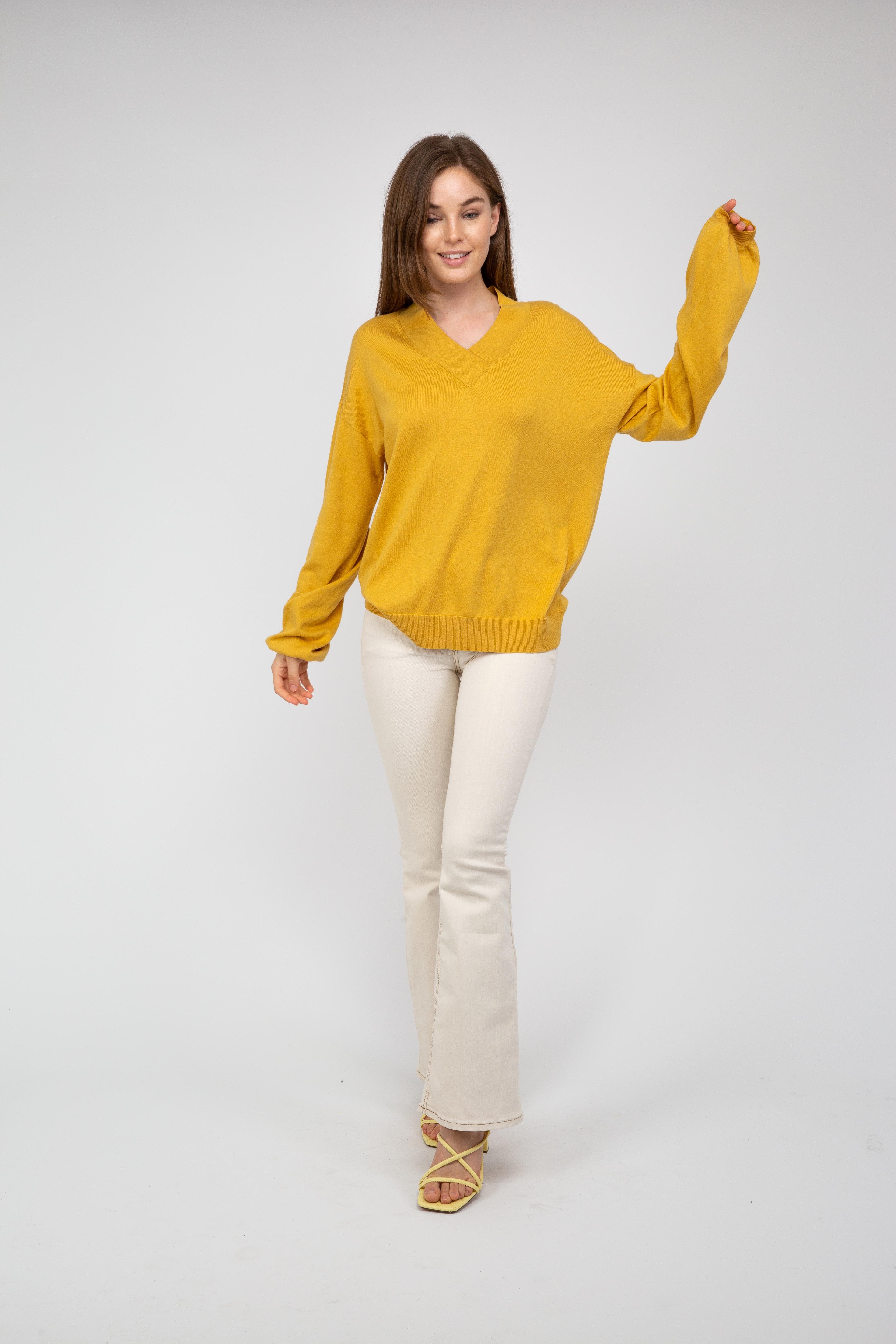 Van Kukil Relaxed V-Neck Jumper