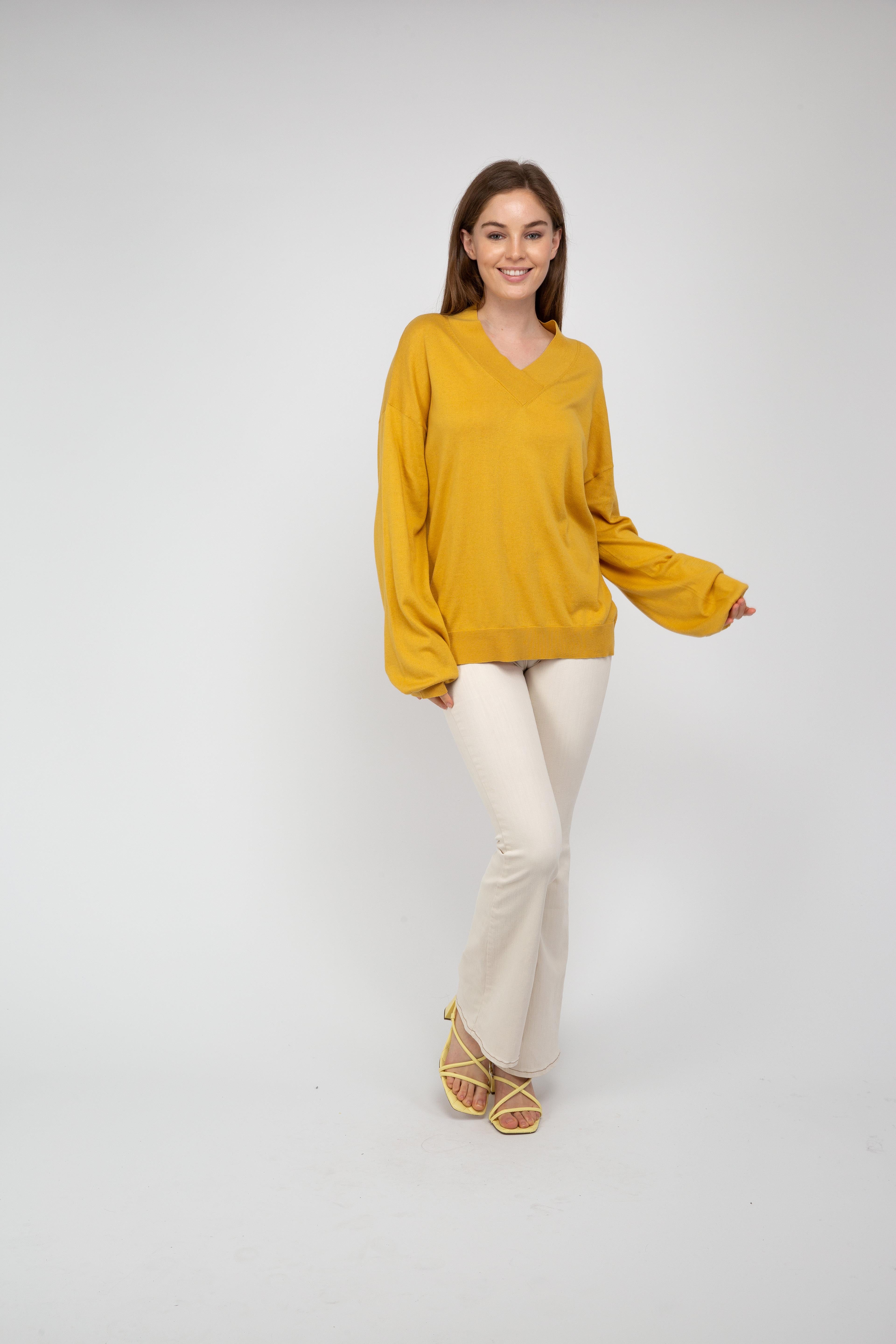 Van Kukil Relaxed V-Neck Jumper
