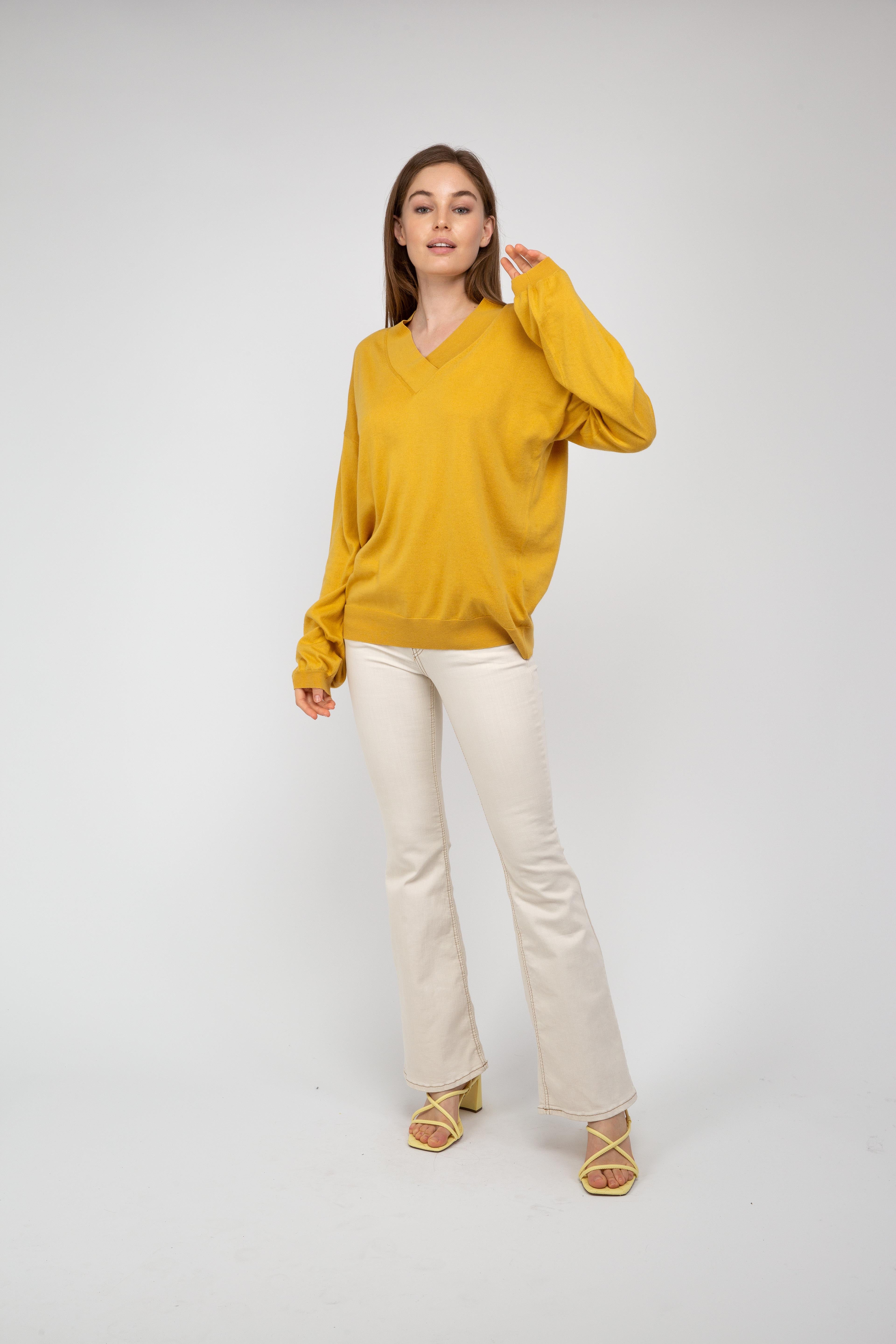 Van Kukil Relaxed V-Neck Jumper