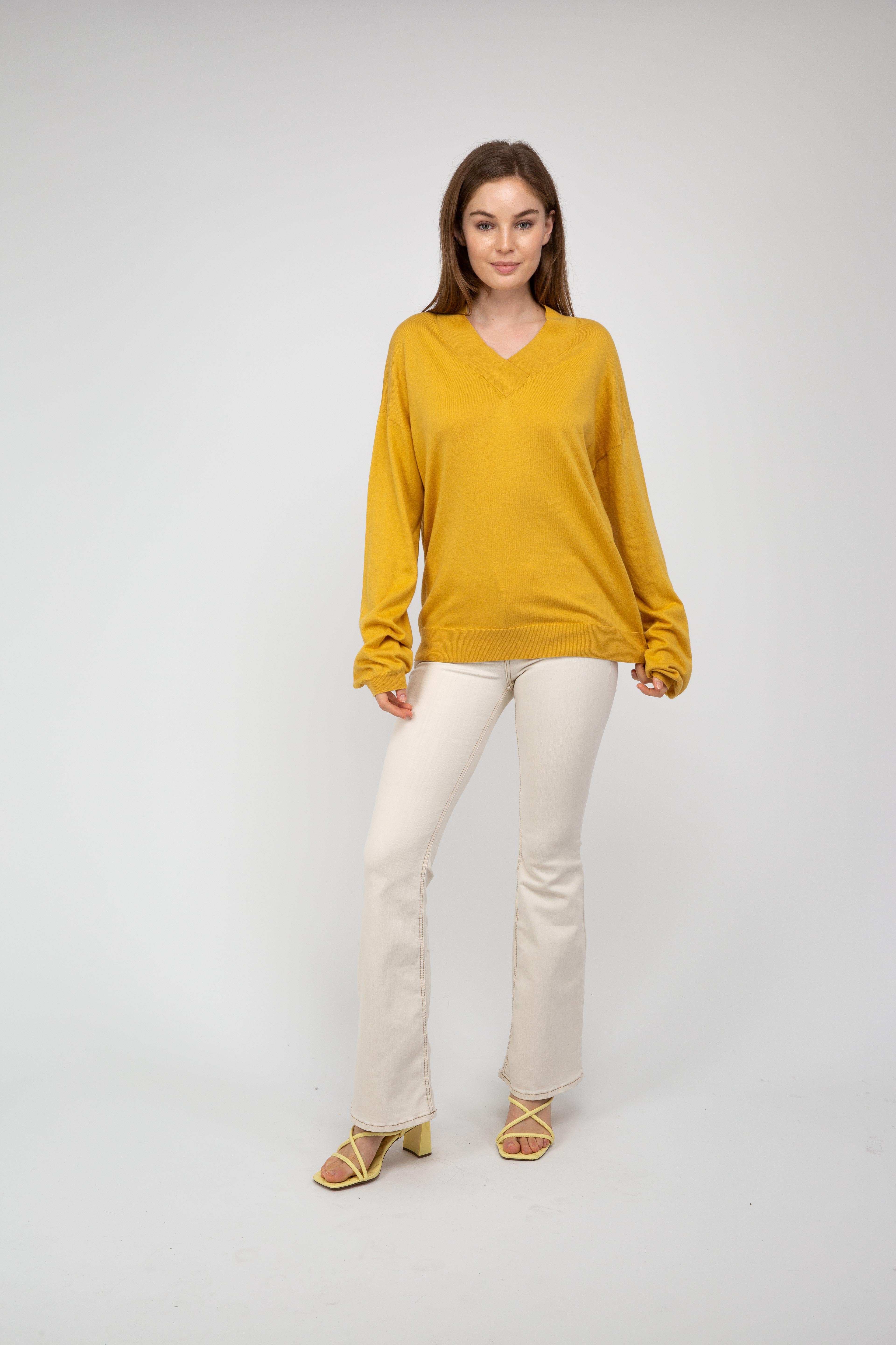 Van Kukil Relaxed V-Neck Jumper