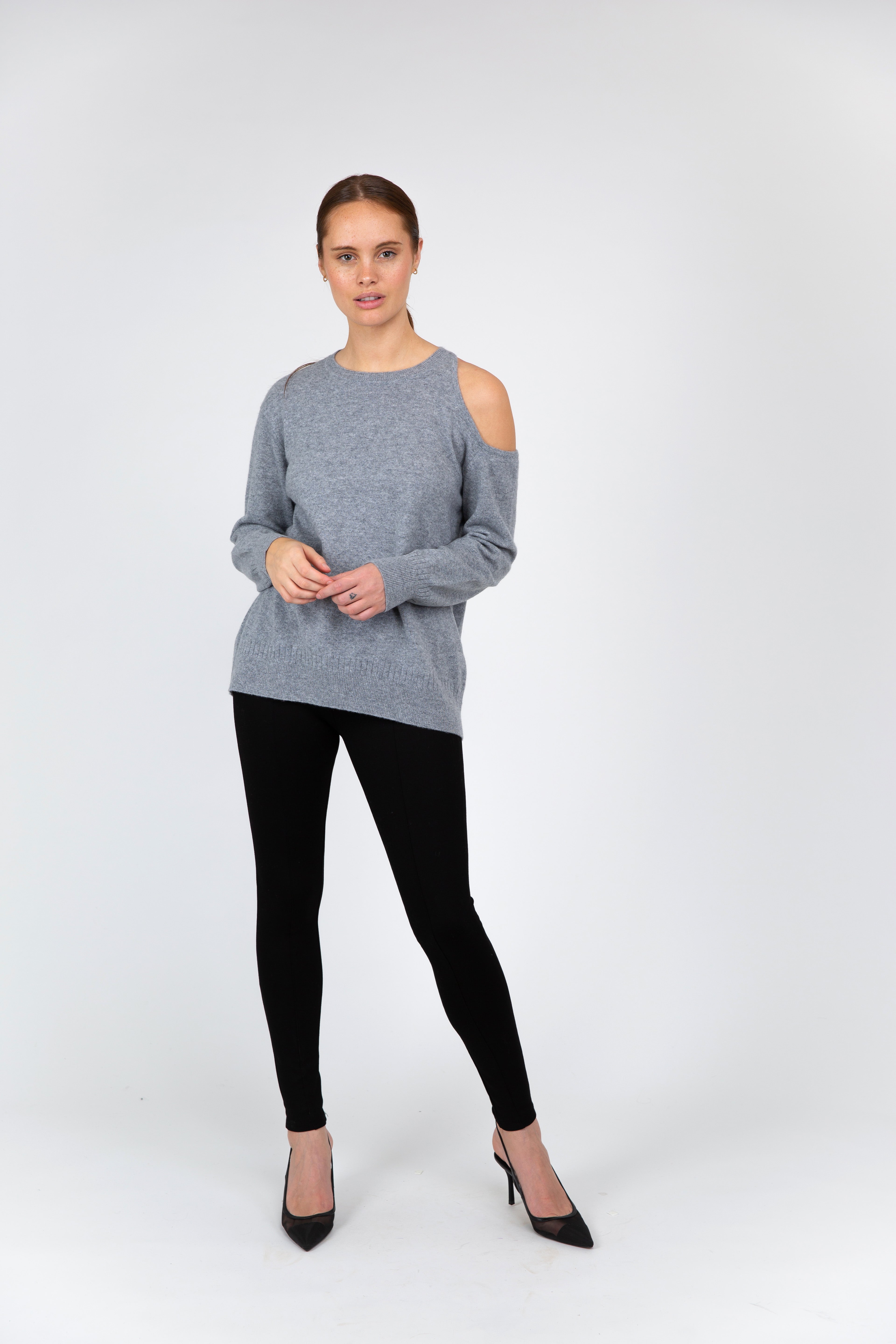 VAN KUKIL COLD SHOULDER JUMPER