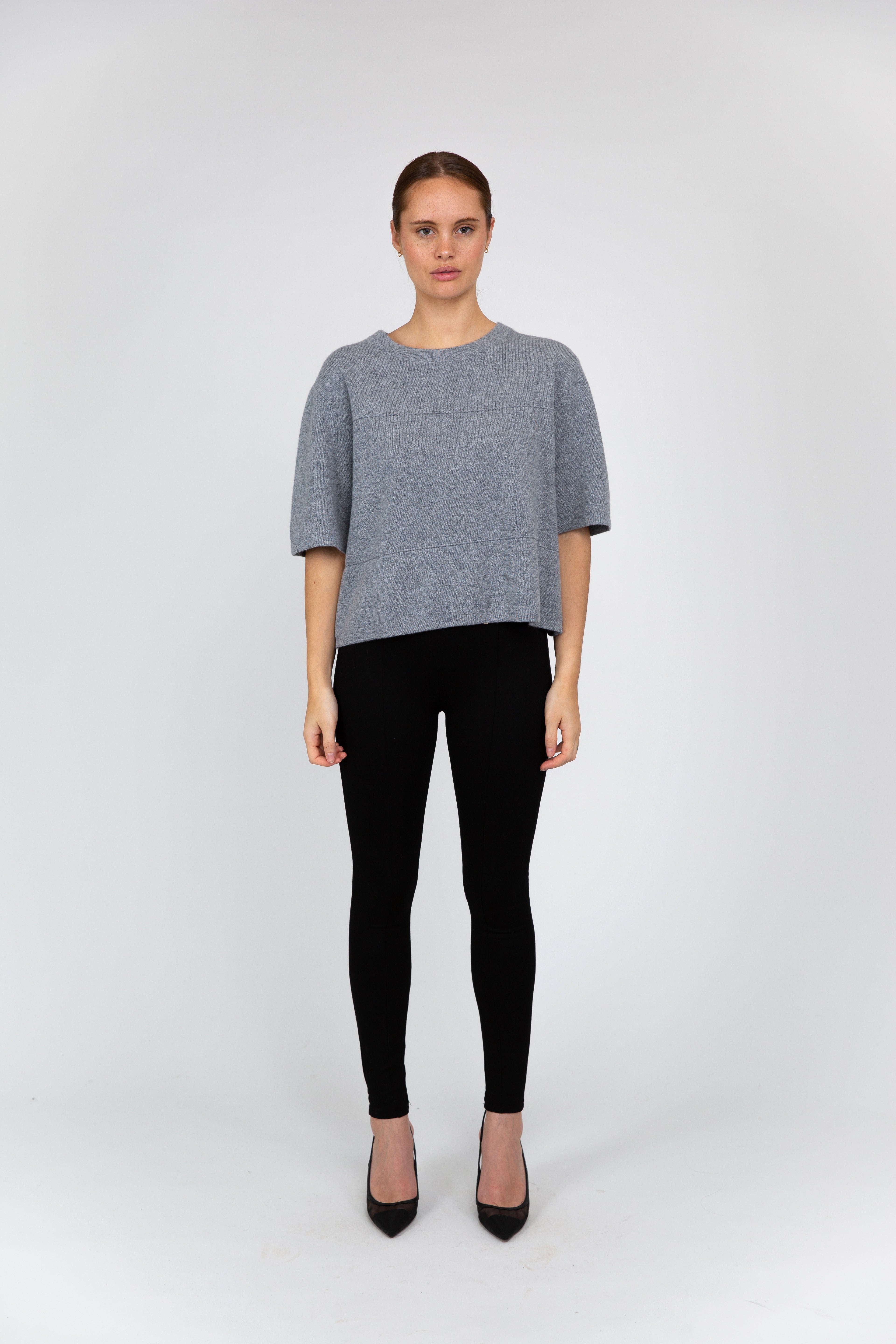 VAN KUKIL ROUND NECK HALF SLEEVES JUMPER