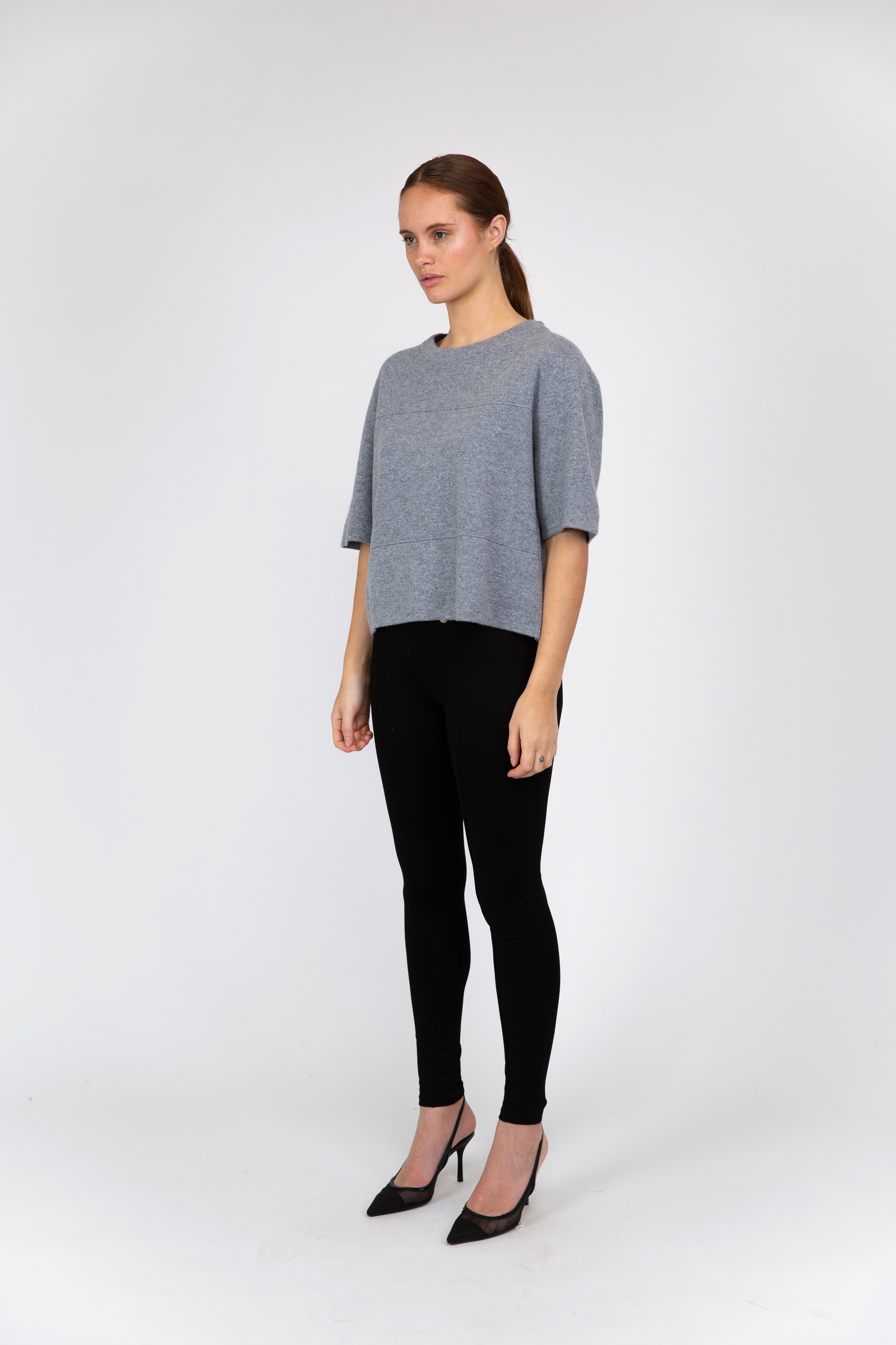 VAN KUKIL ROUND NECK HALF SLEEVES JUMPER