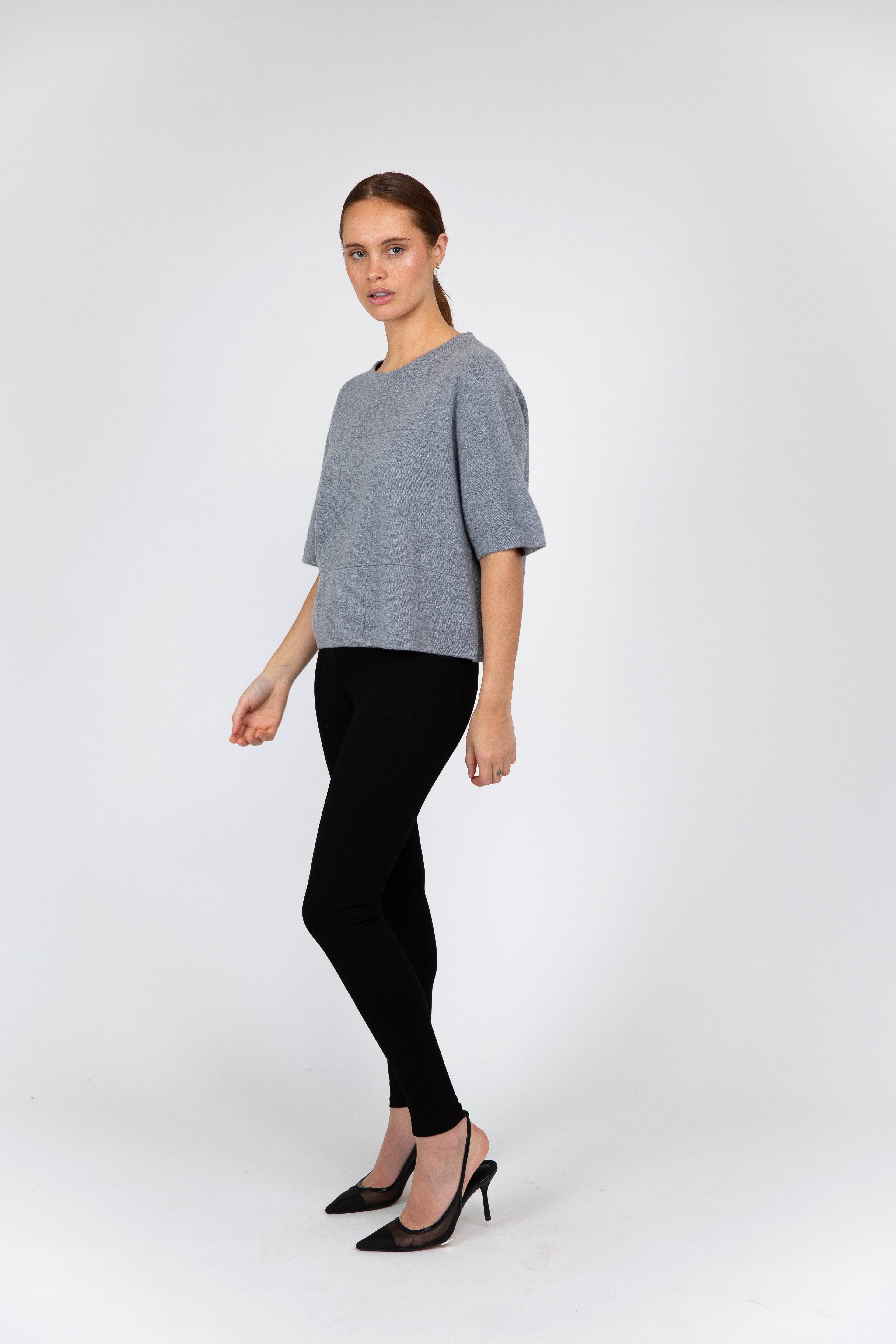 VAN KUKIL ROUND NECK HALF SLEEVES JUMPER