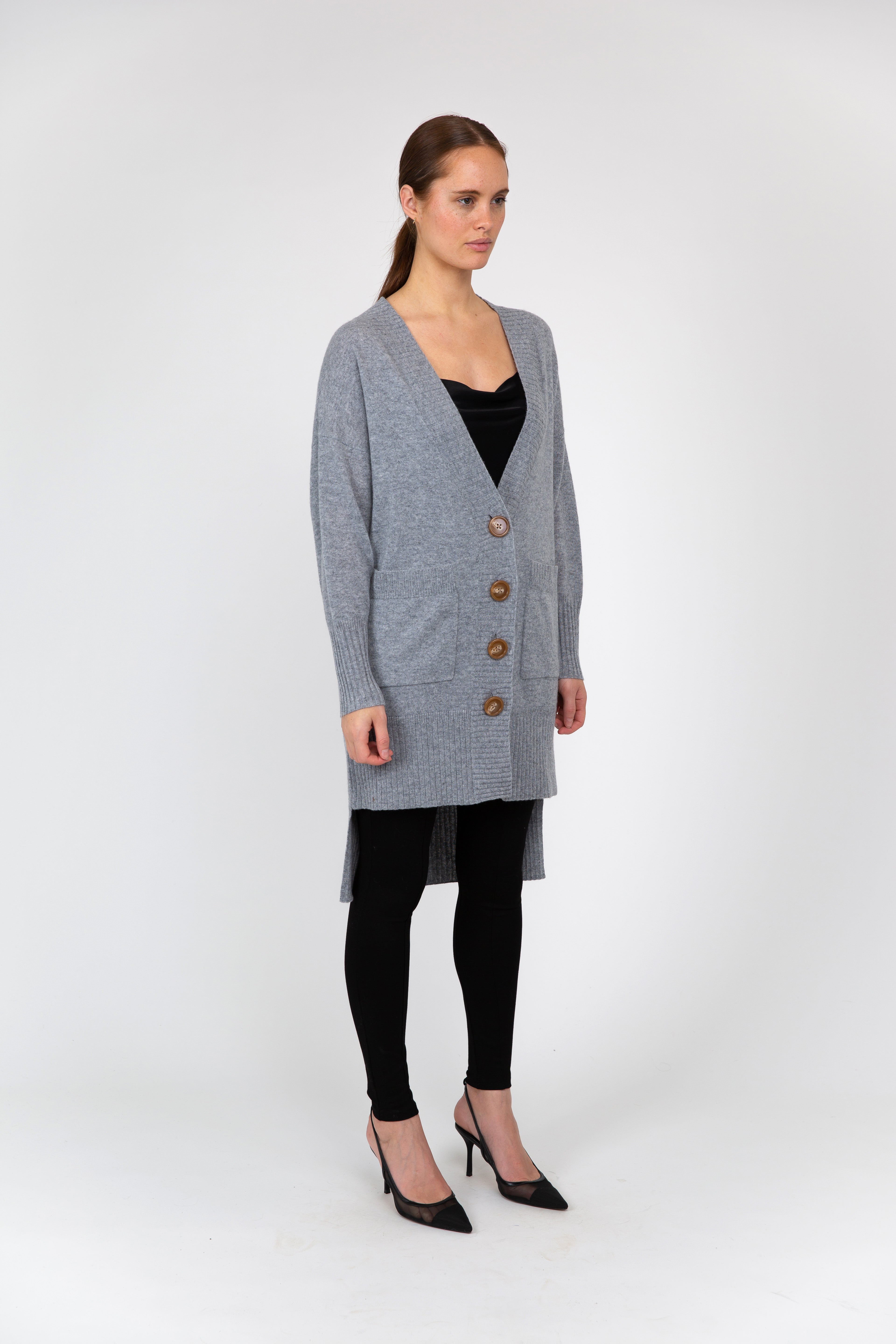 VAN KUKIL V NECK LONG CARDIGAN