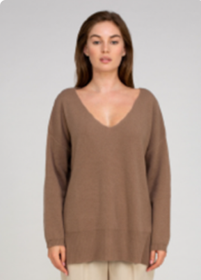 VAN KUKIL CLEAN MILANO V NECK SWEATER