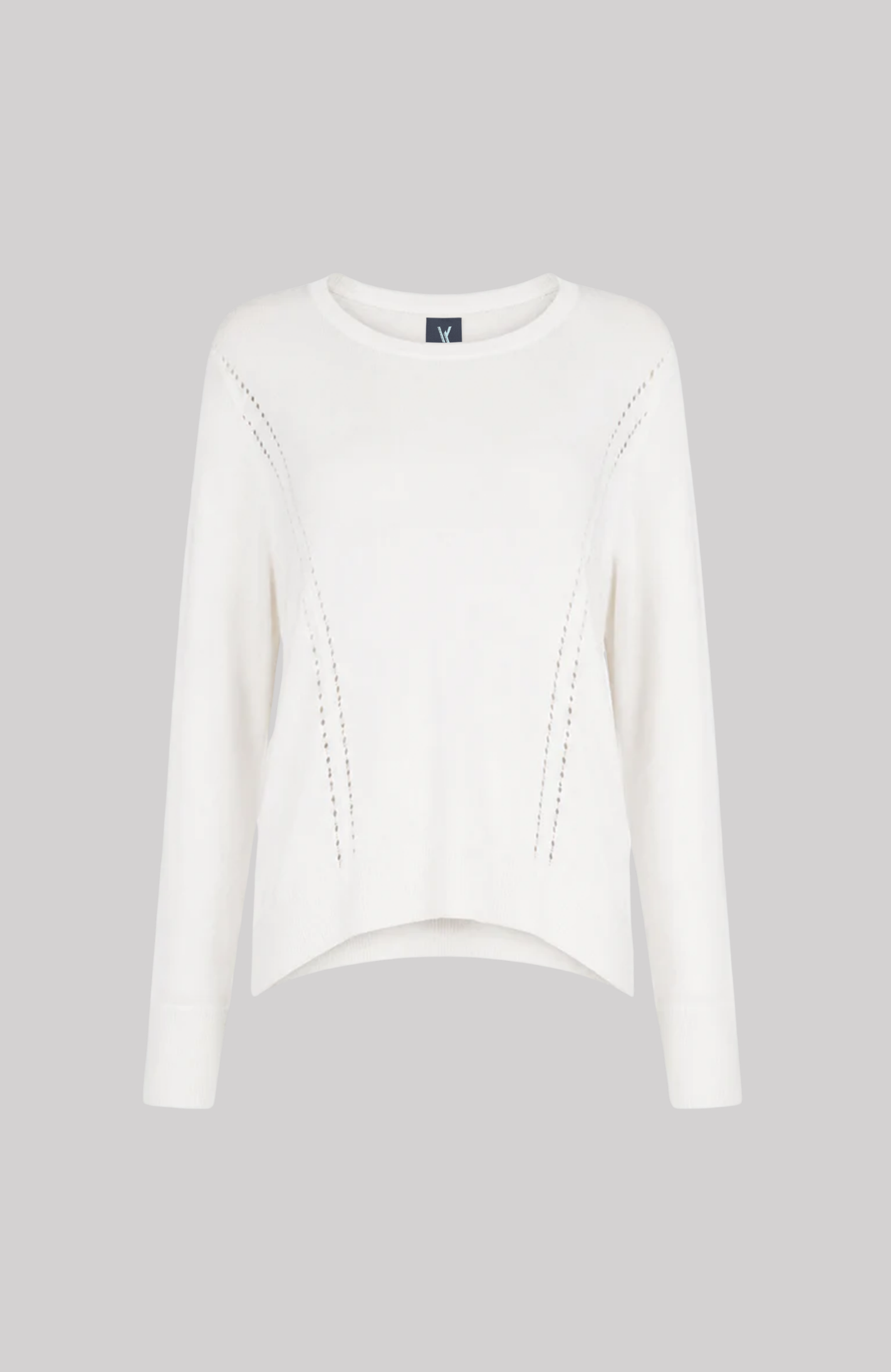 VAN KUKIL ROUND NECK POINTELLE JUMPER
