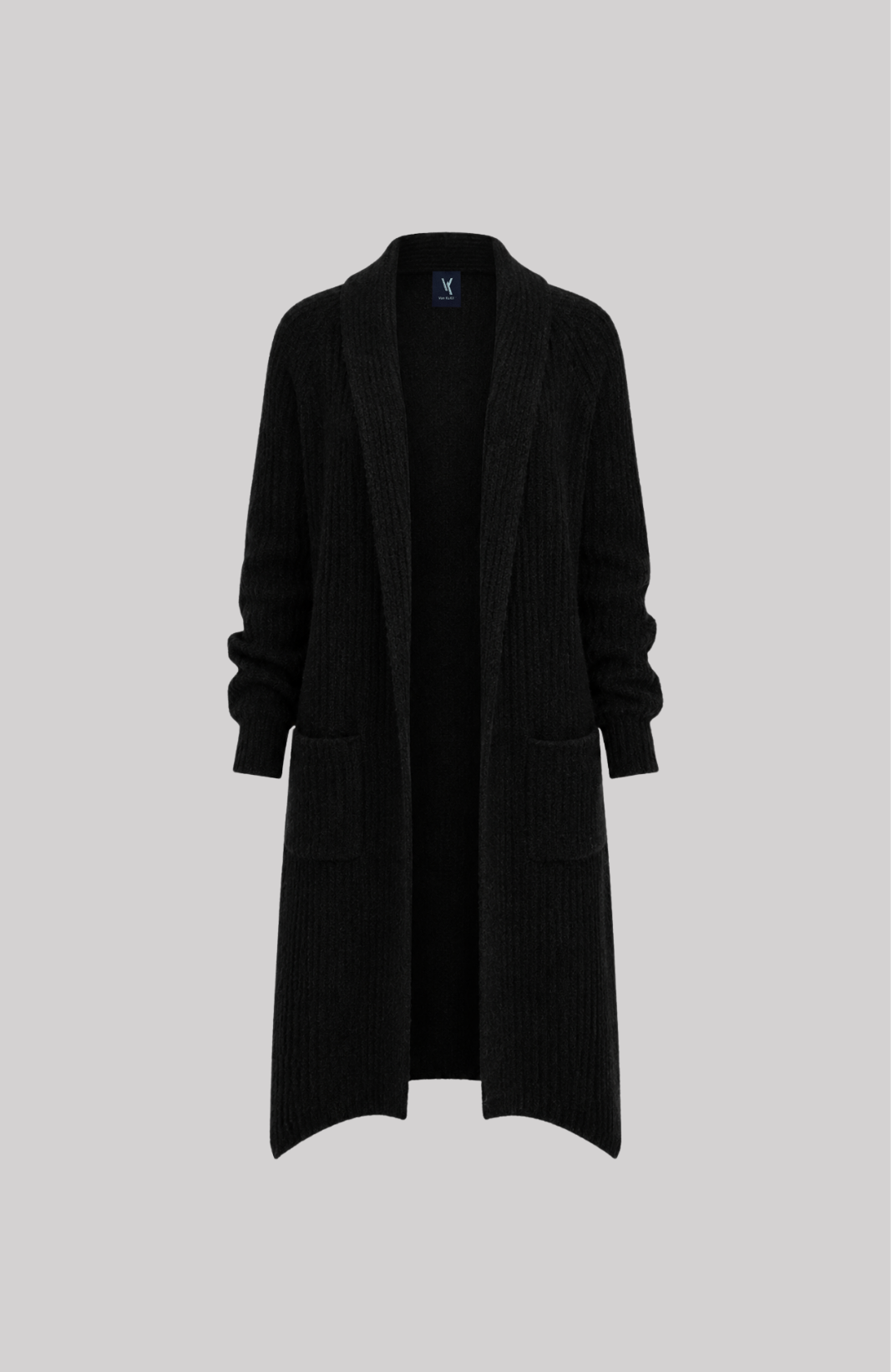 Van Kukil Cashmere Long Ribbed Cardigan