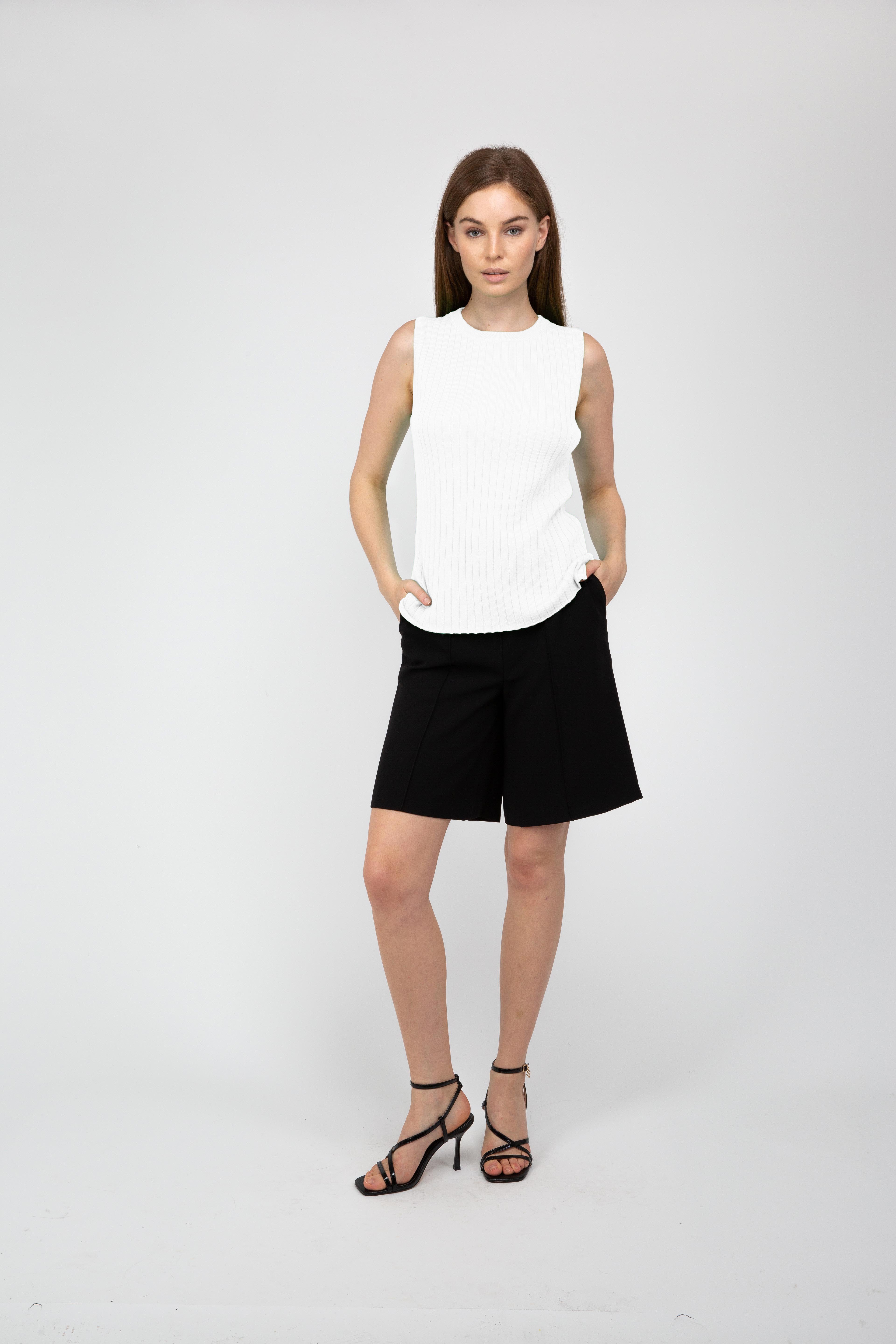 VAN KUKIL CASHMERE RIB TANK TOP