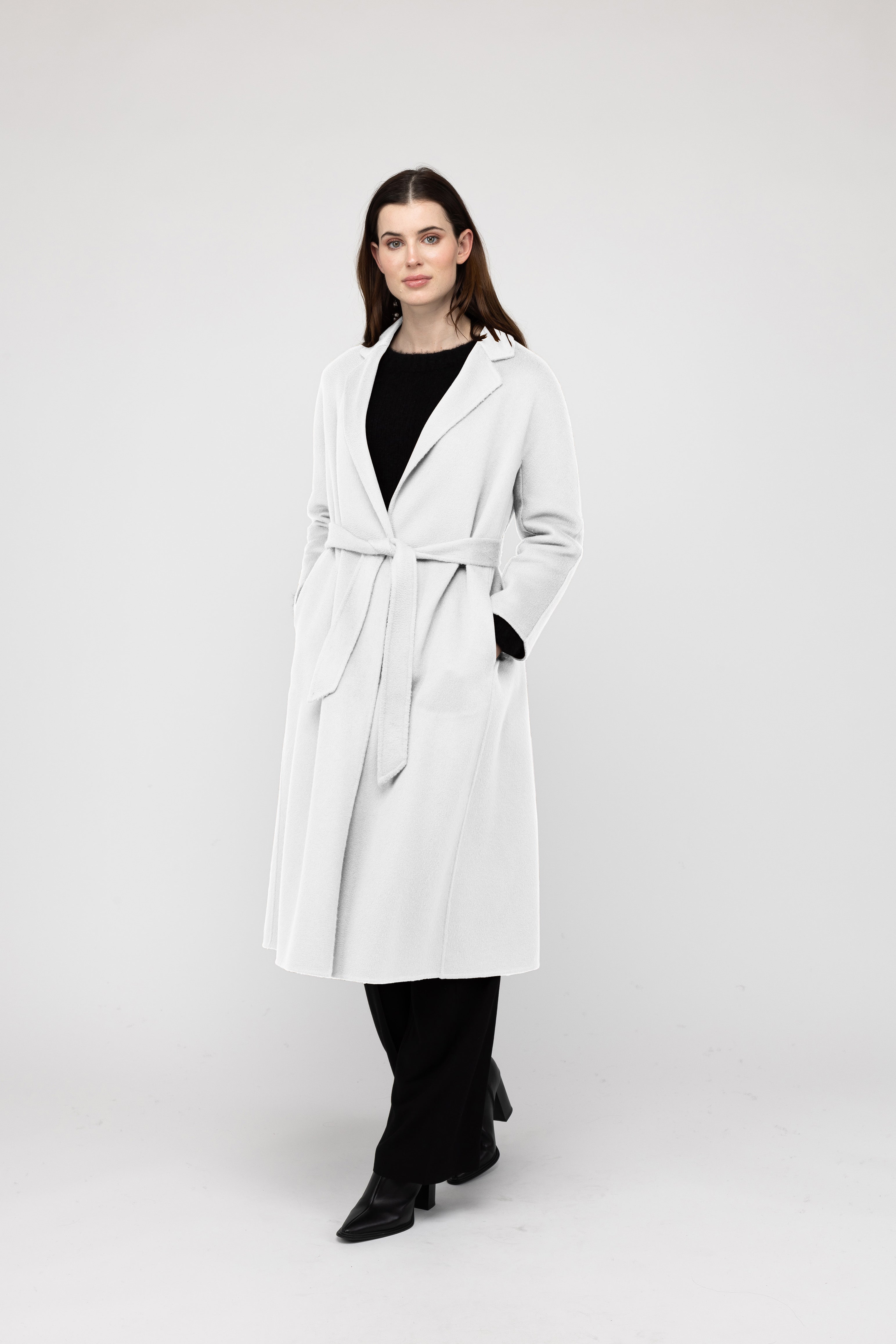 VAN KUKIL LONG COAT WITH SIDE POCKETS