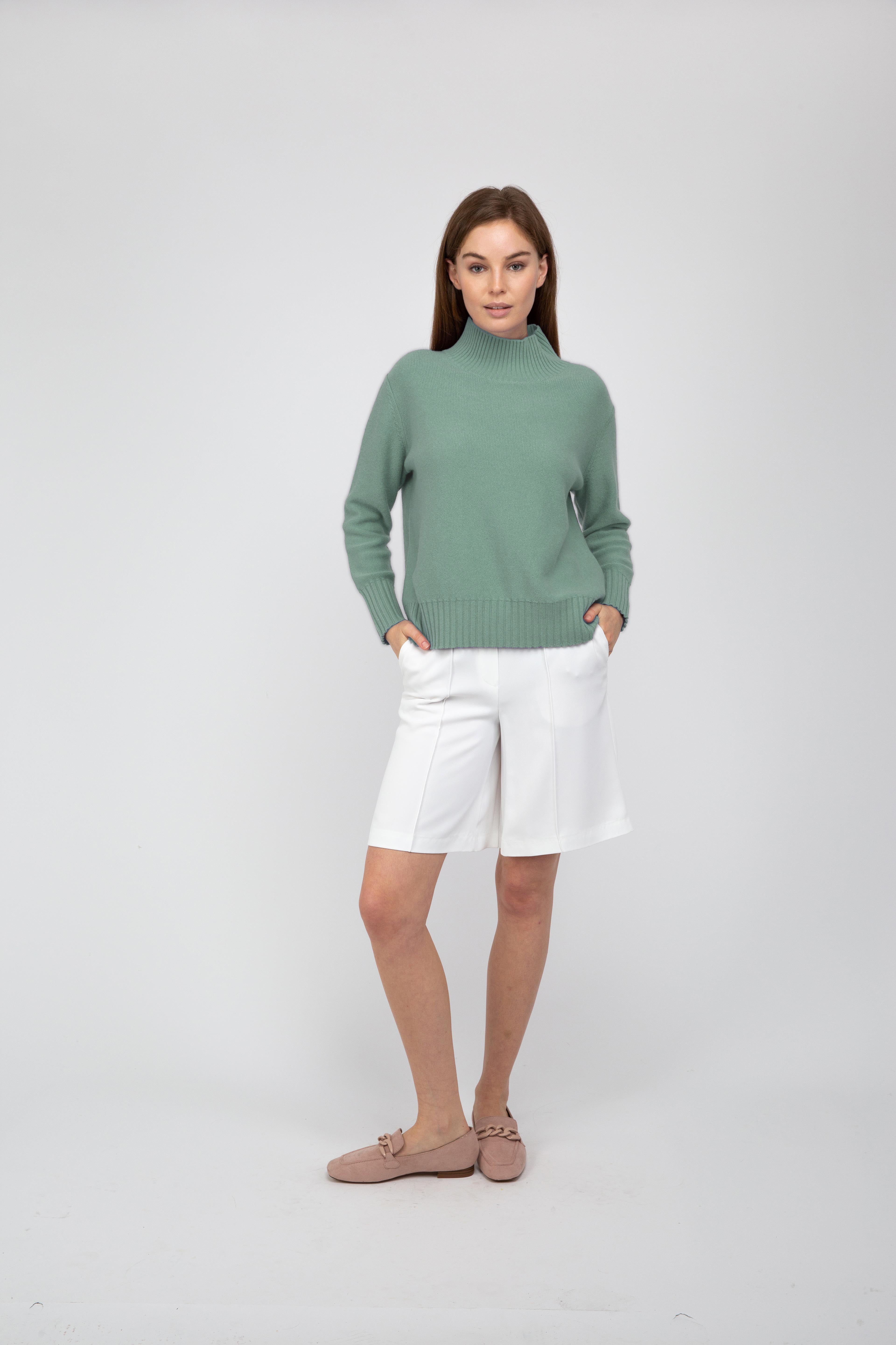 VAN KUKIL CASHMERE HIGH NECK SWEATER