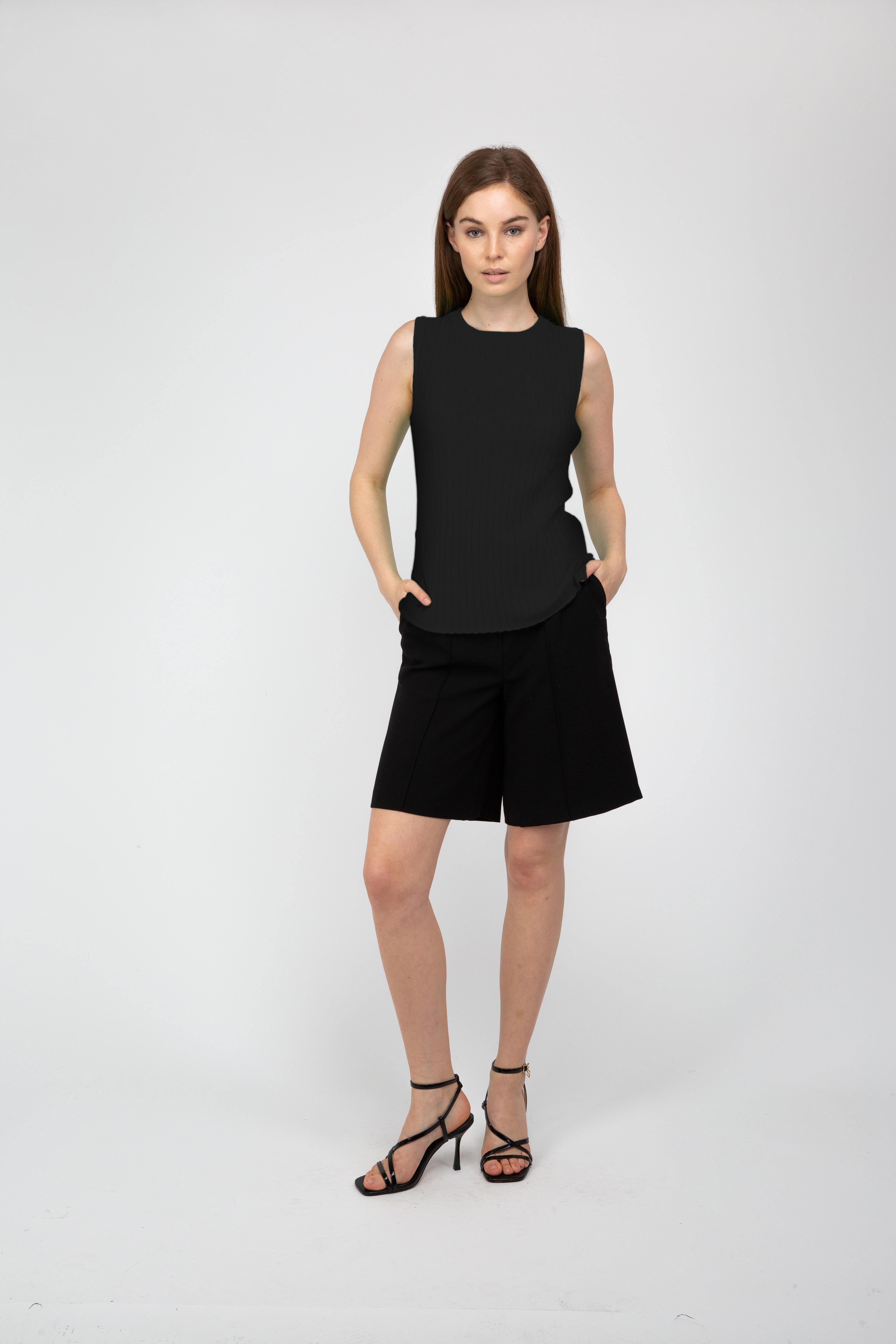 VAN KUKIL CASHMERE RIB TANK TOP