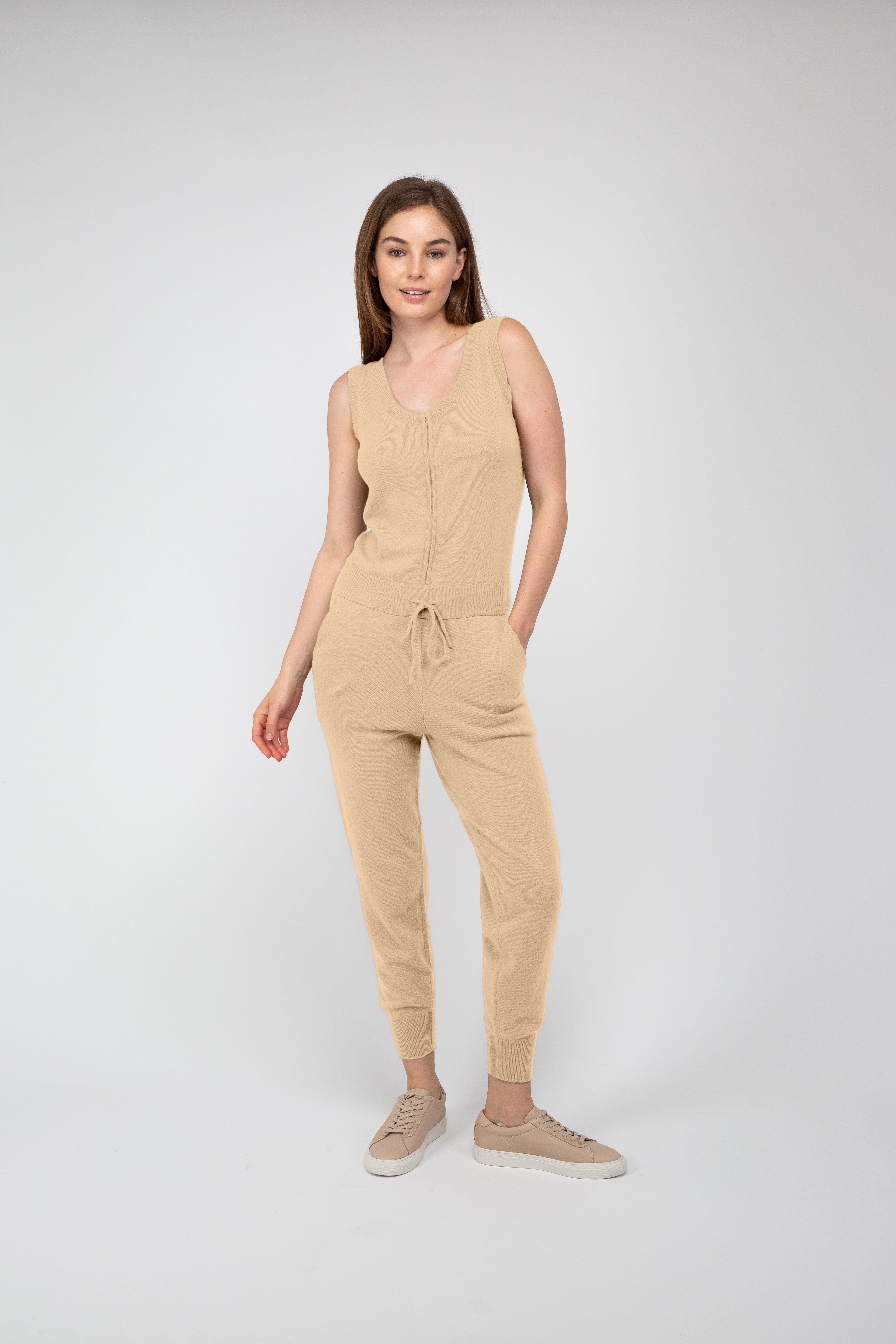 VAN KUKIL CASHMERE DRAWSTRING JUMPSUIT