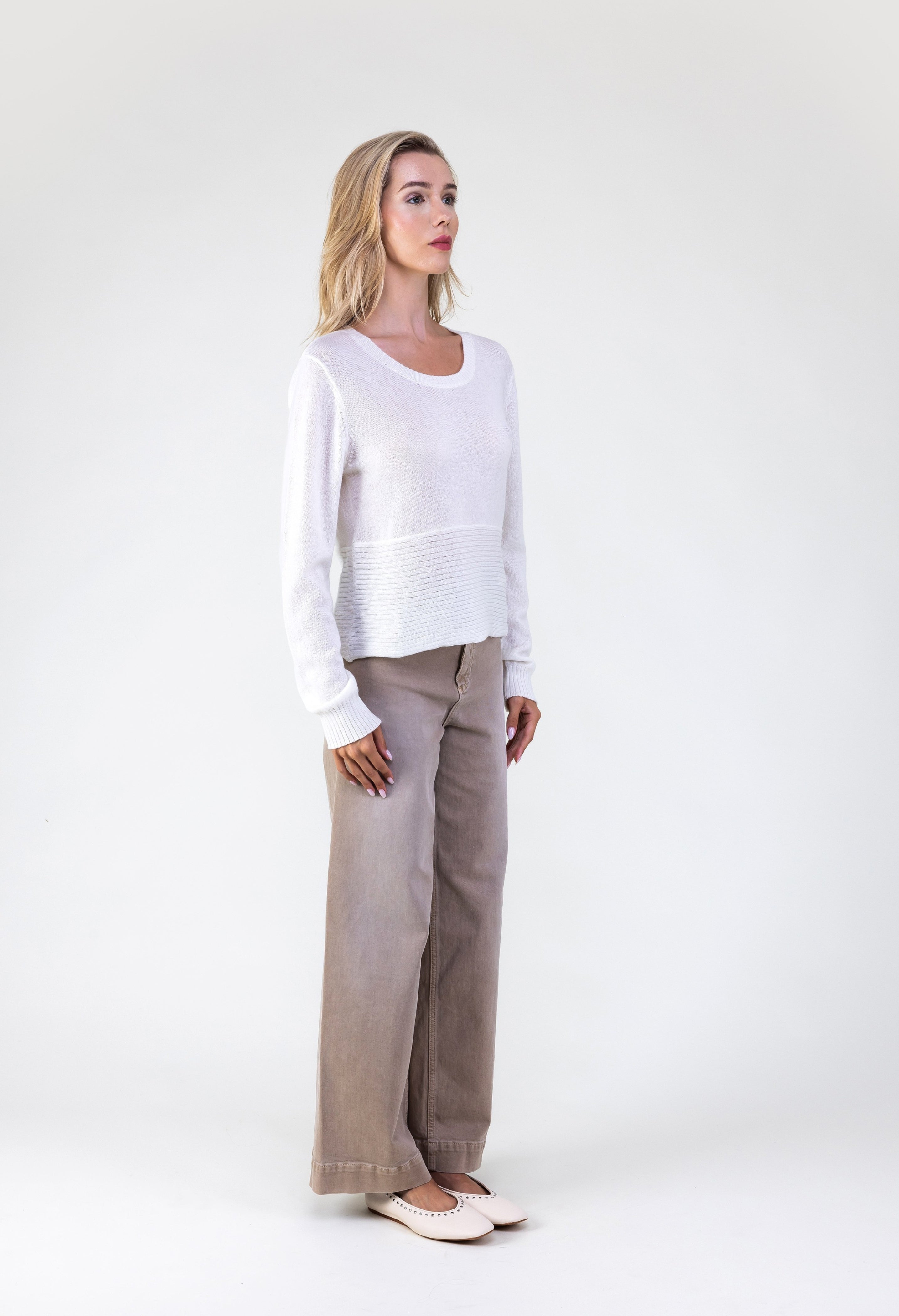 Van Kukil Cashmere Sheer Textured Sweater