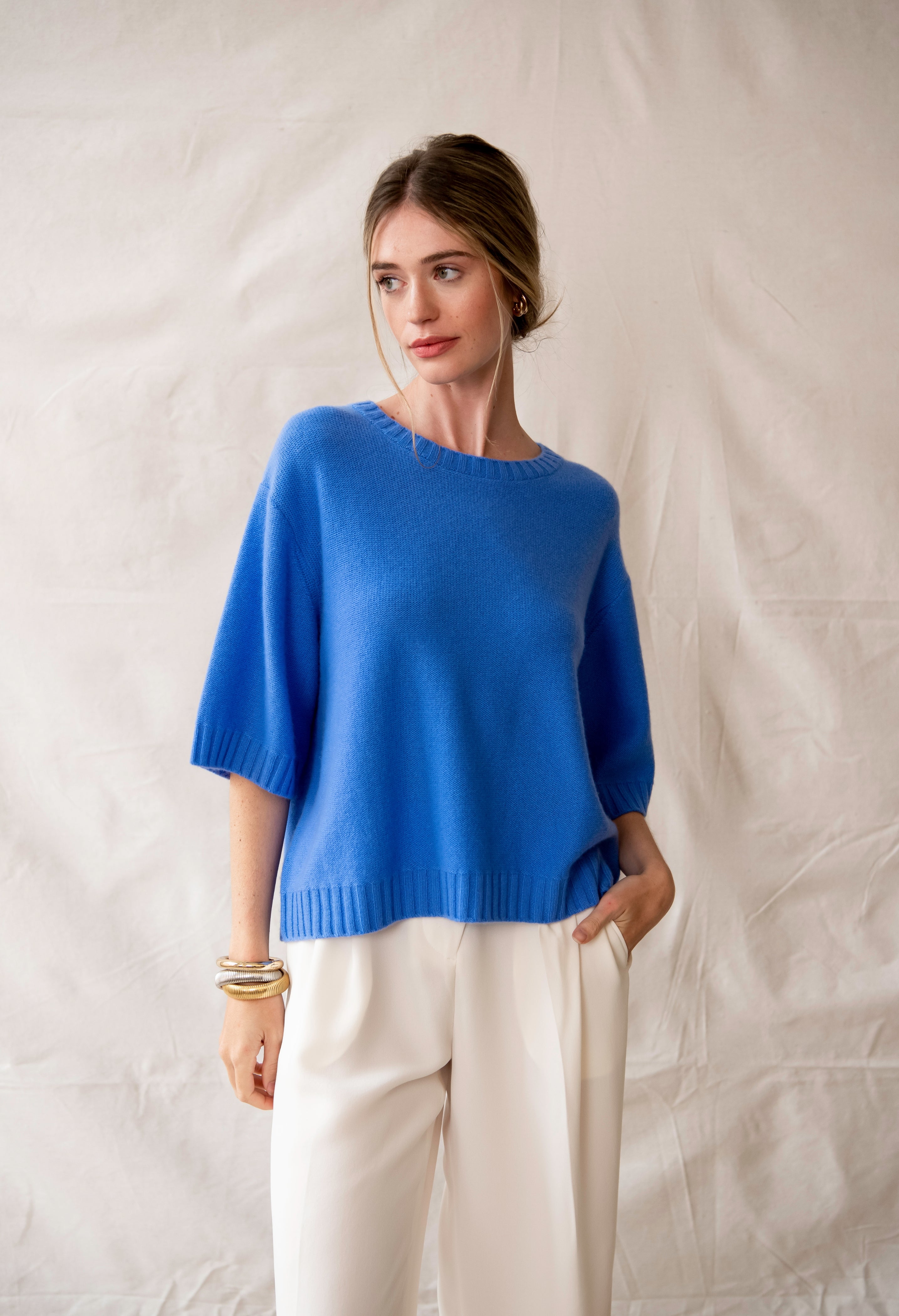 Van Kukil 100% Cashmere Relaxed Fit Sweater