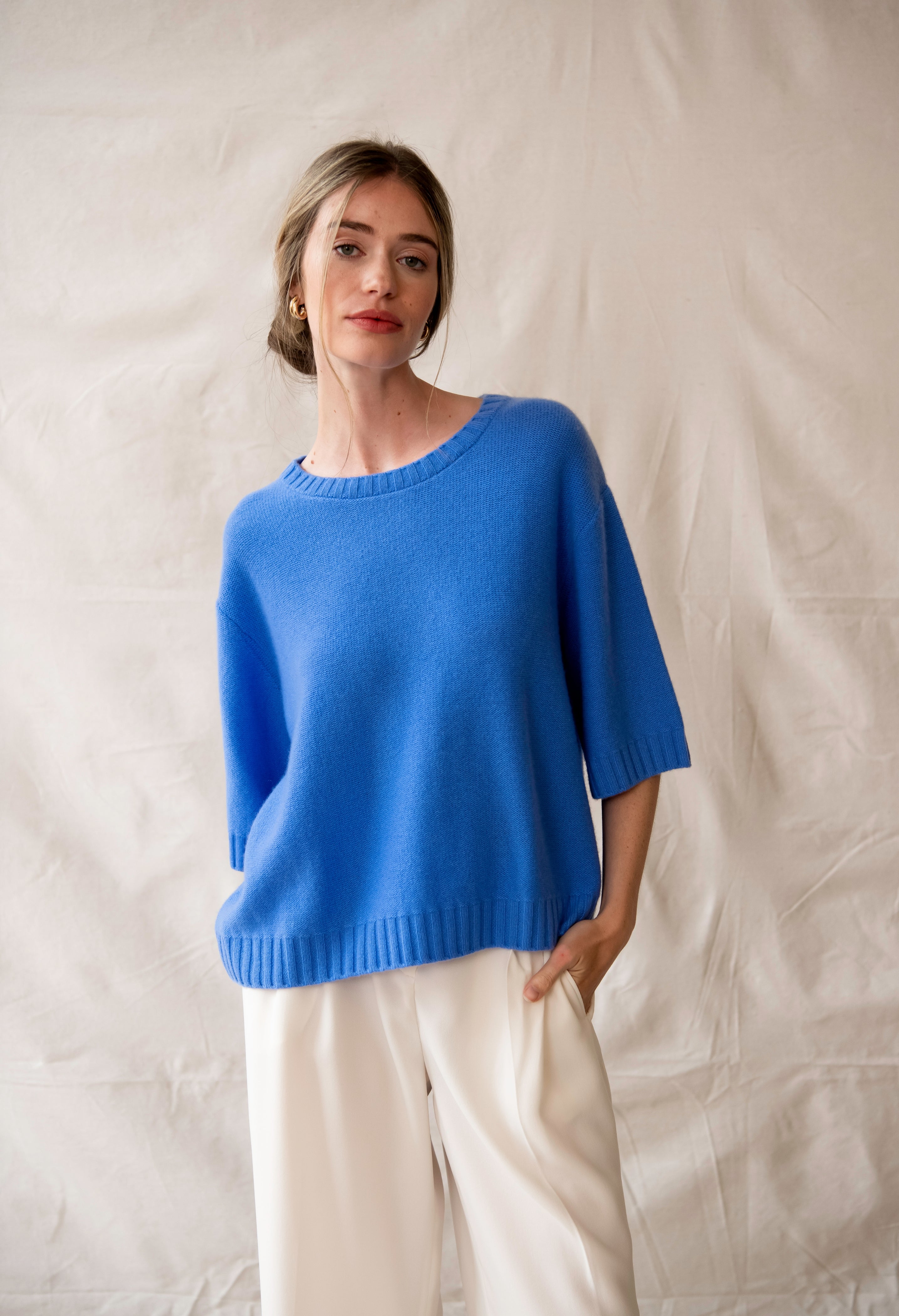 Van Kukil 100% Cashmere Relaxed Fit Sweater